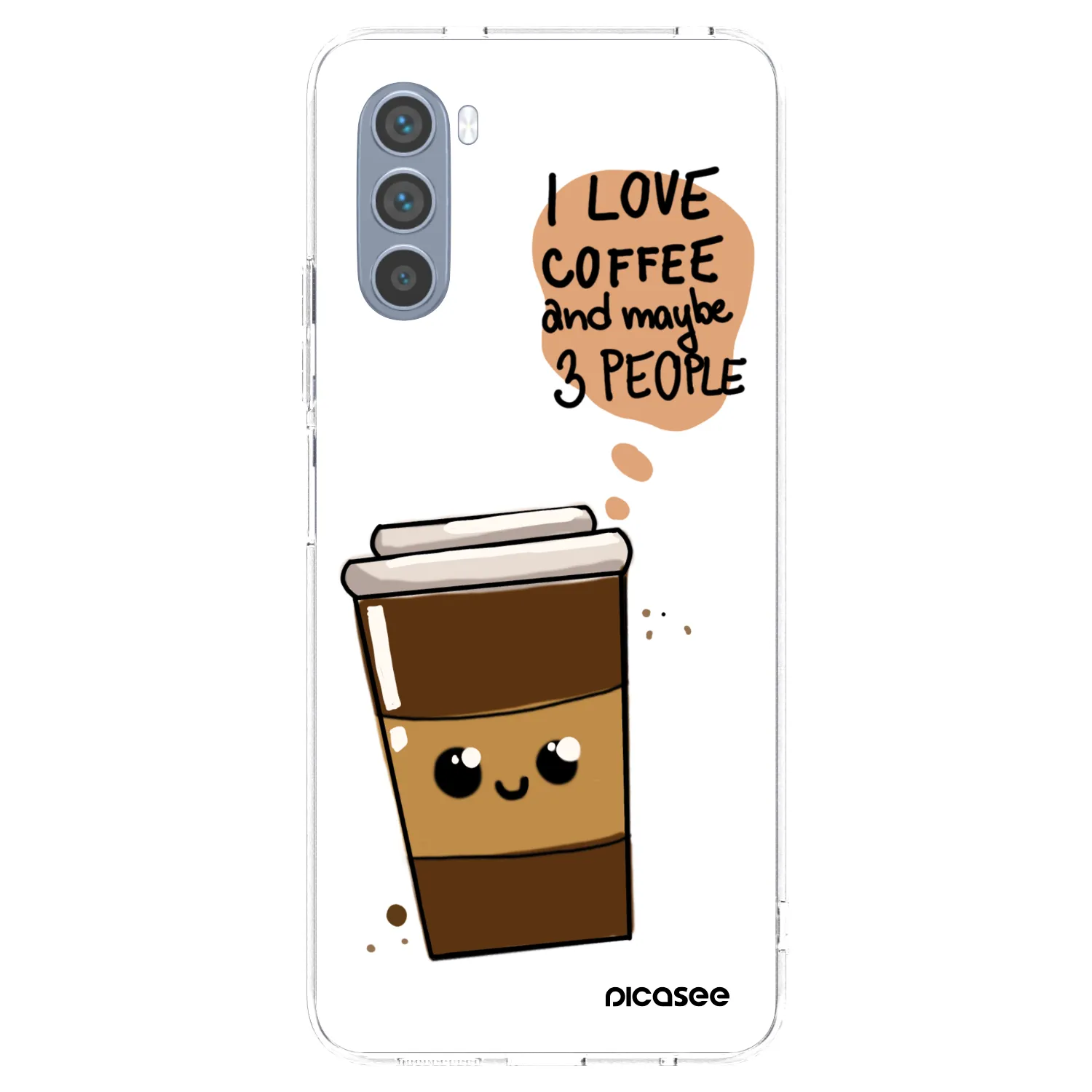 Silikónový prehľadný obal pre Motorola Moto G62 - Cute coffee