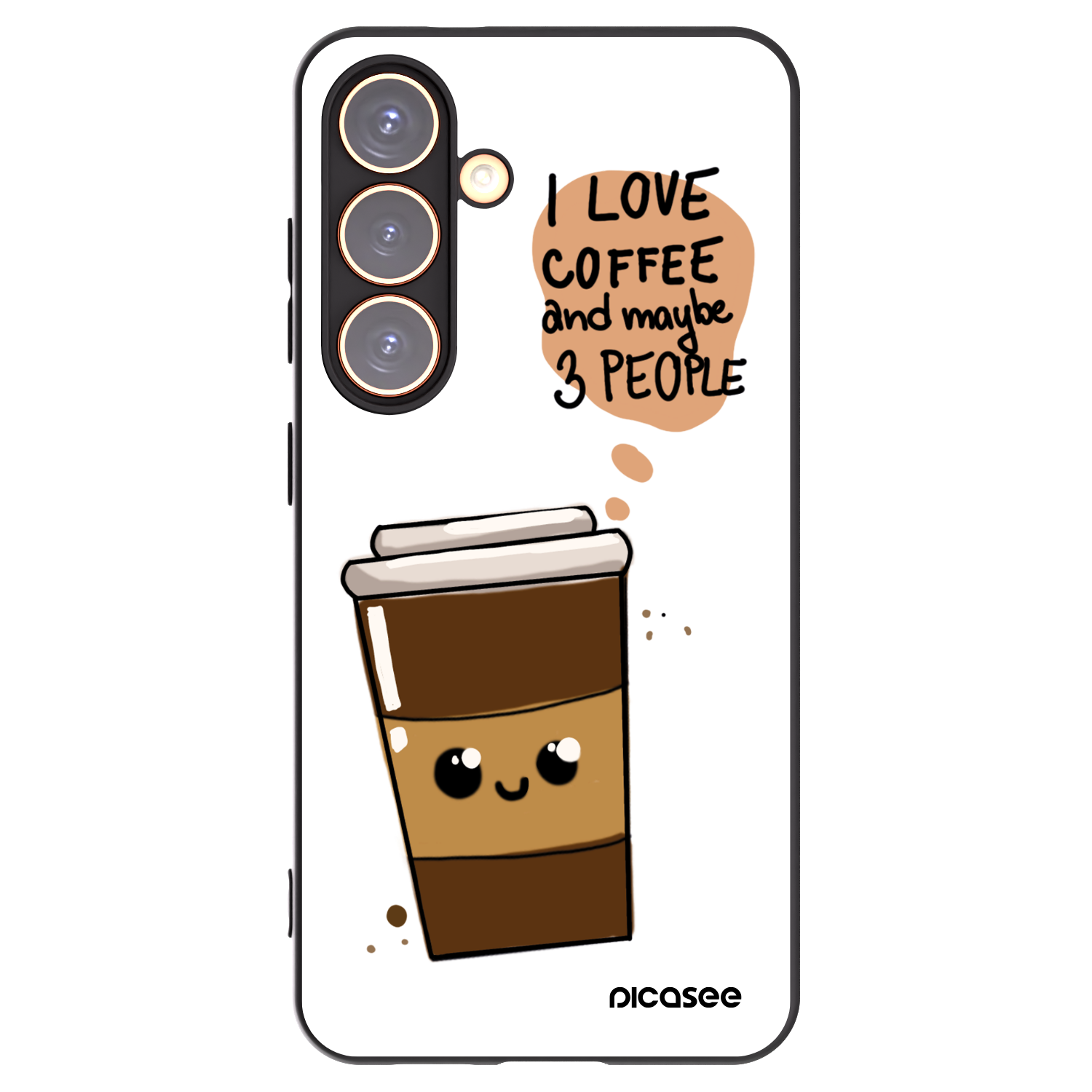 Picasee silikónový čierny obal pre Samsung Galaxy S24 S921B 5G - Cute coffee
