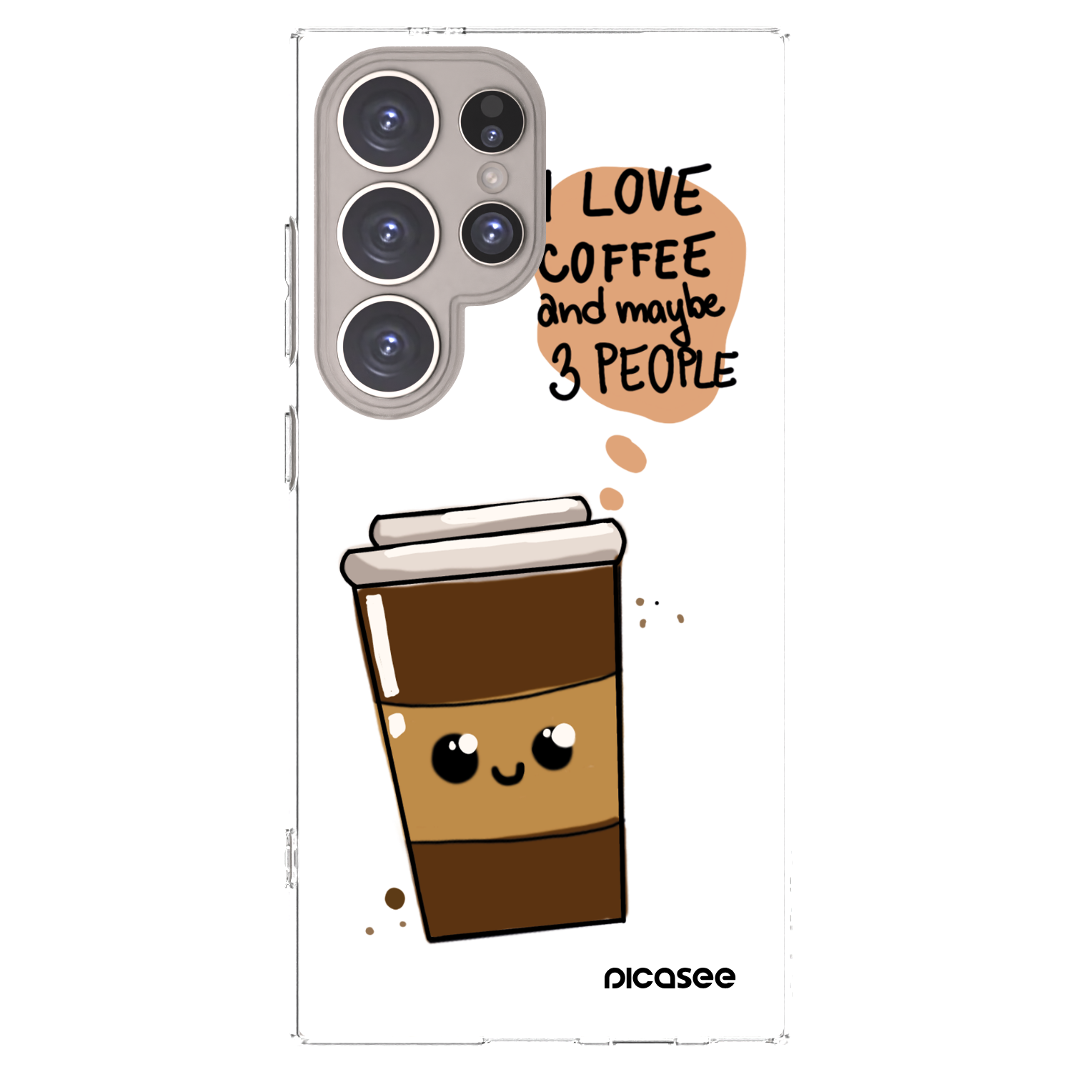 Picasee silikónový prehľadný obal pre Samsung Galaxy S24 Ultra S928B 5G - Cute coffee