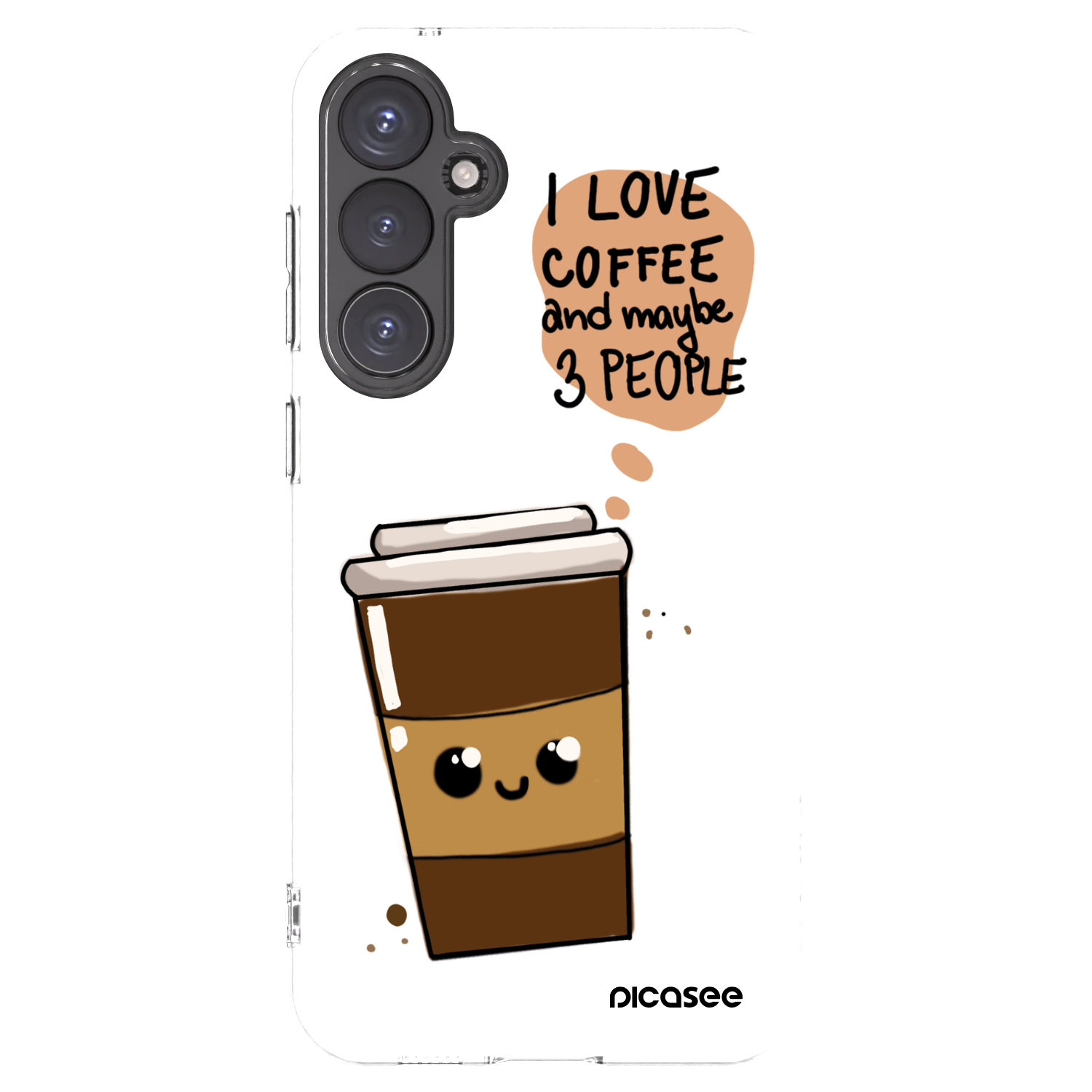 Picasee silikónový prehľadný obal pre Samsung Galaxy S23 FE S711B - Cute coffee