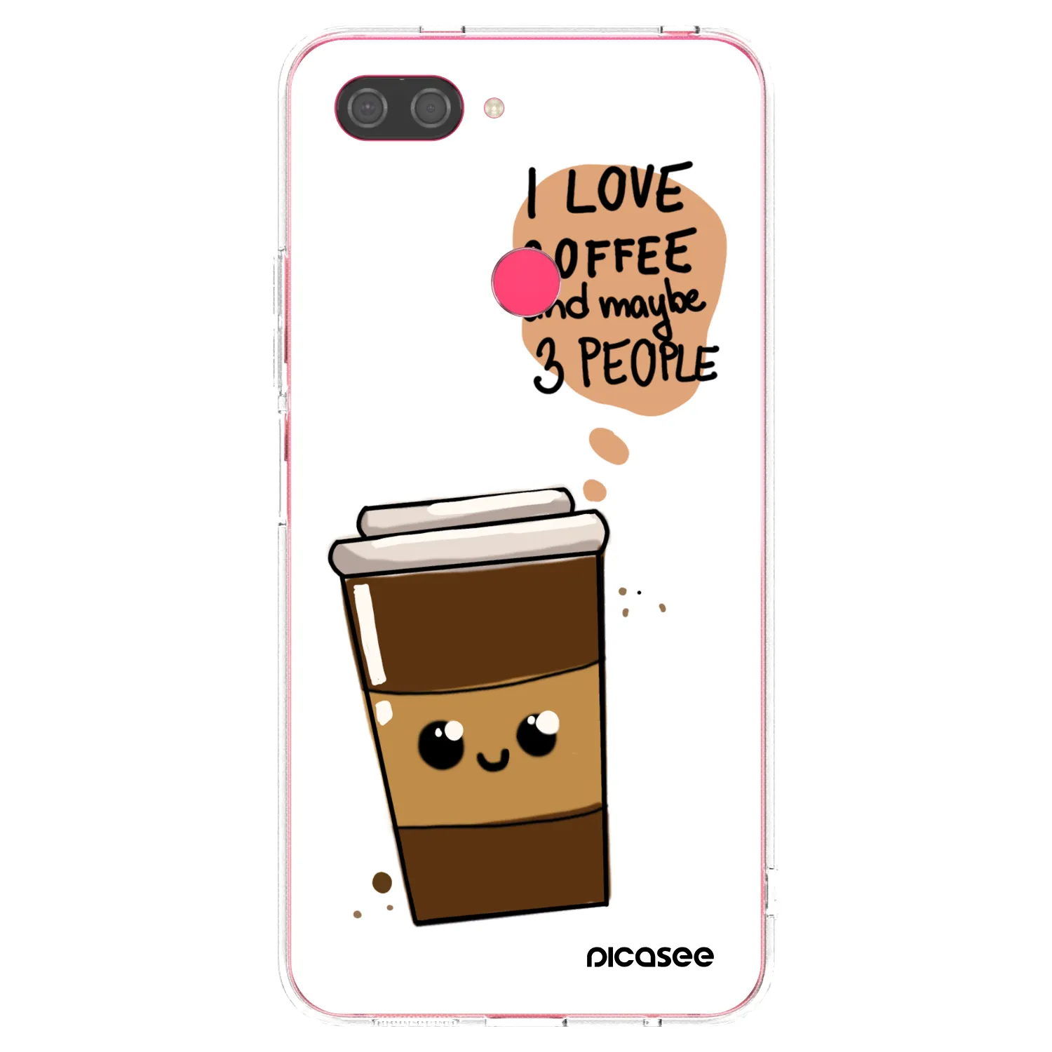 Picasee silikónový prehľadný obal pre Xiaomi Mi 8 Lite - Cute coffee