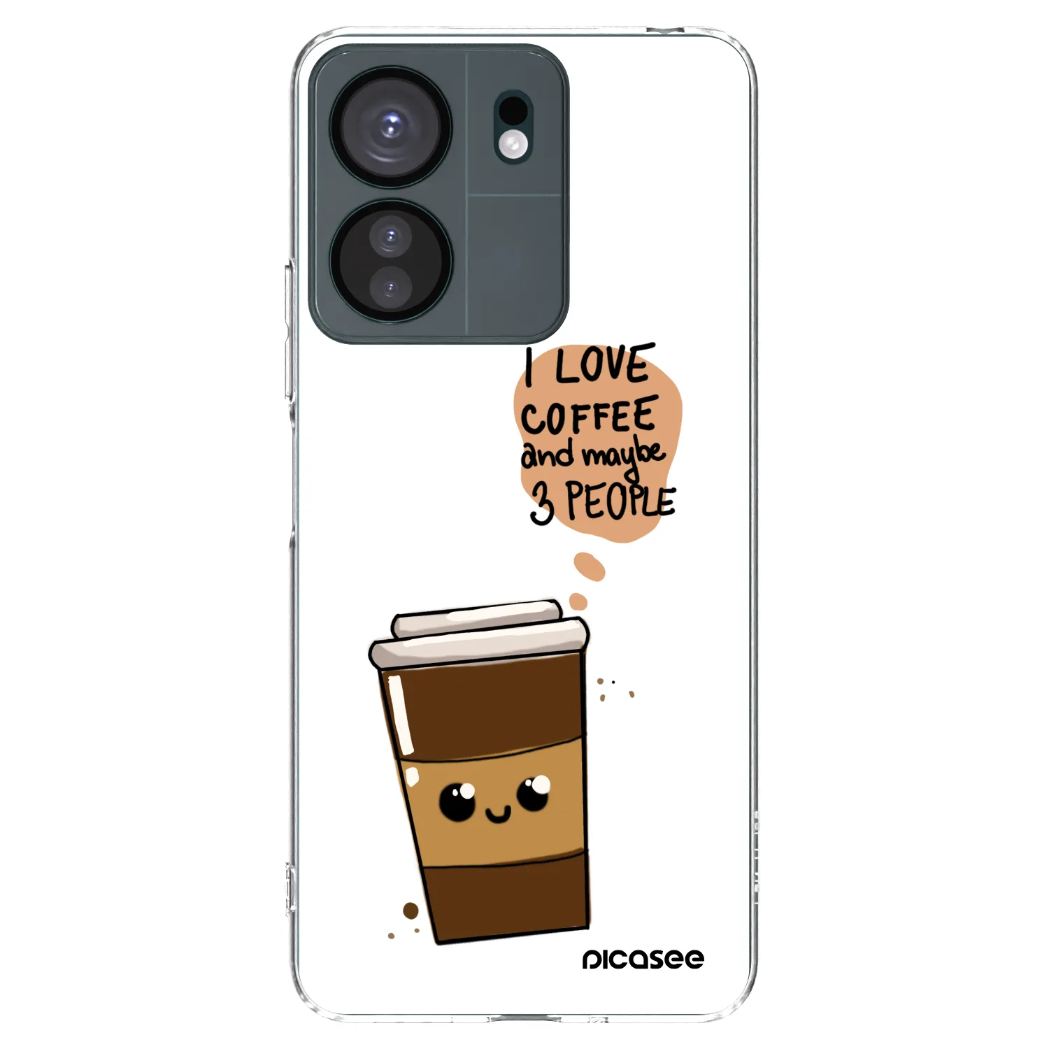 Silikónový prehľadný obal pre Xiaomi Redmi 13C 4G - Cute coffee