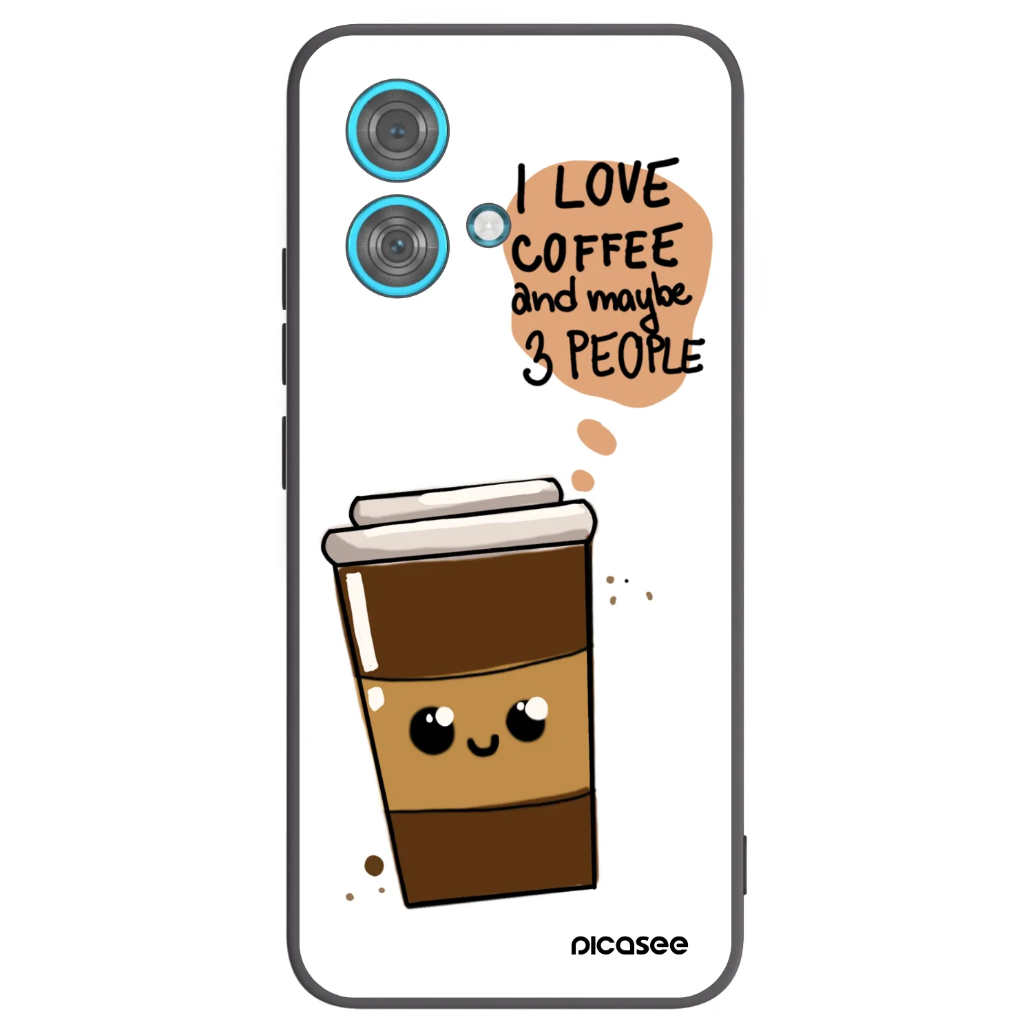 Silikónový čierny obal pre Motorola Edge 40 Neo - Cute coffee