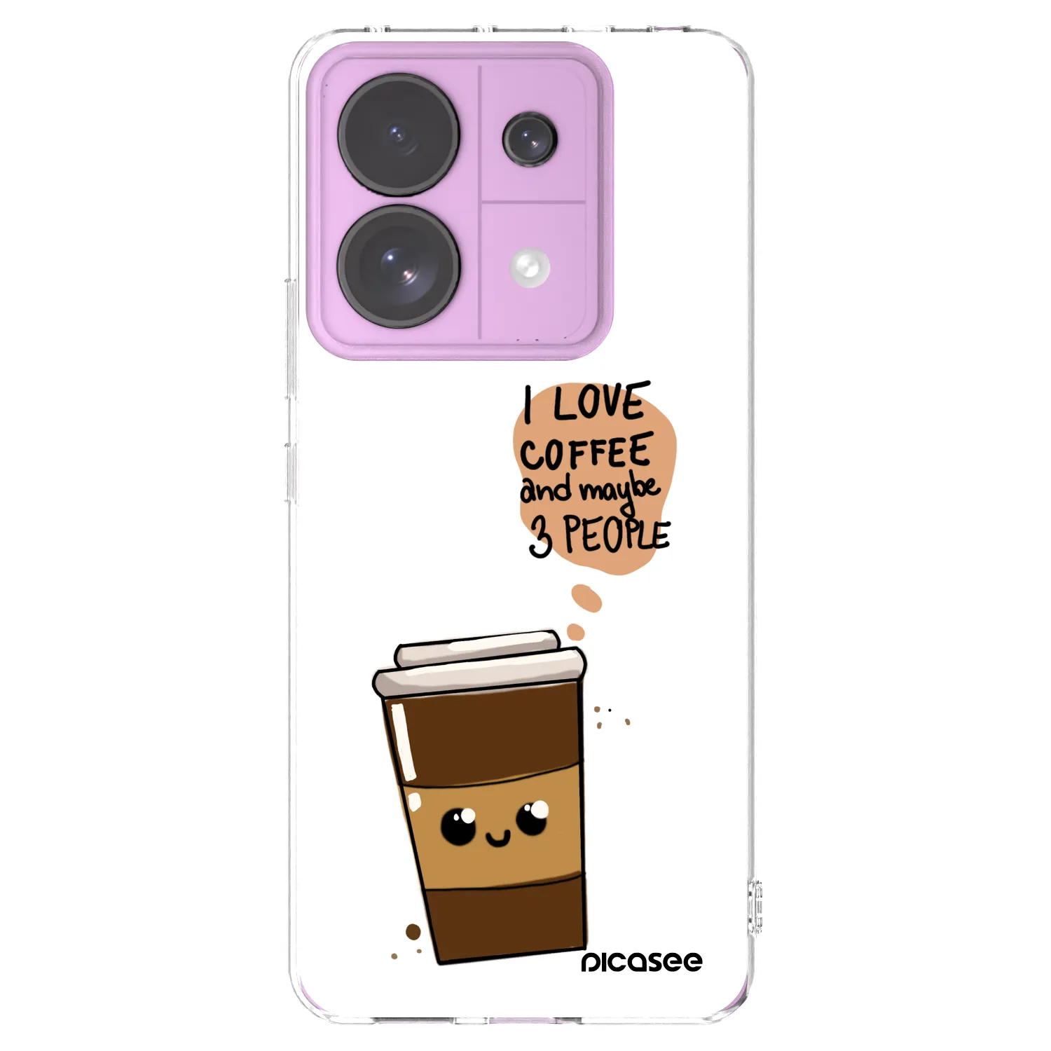 Silikónový prehľadný obal pre Xiaomi Redmi Note 13 Pro 5G - Cute coffee