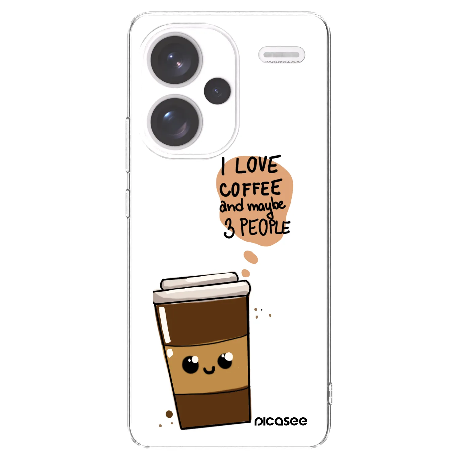 Picasee silikónový prehľadný obal pre Xiaomi Redmi Note 13 Pro+ 5G - Cute coffee