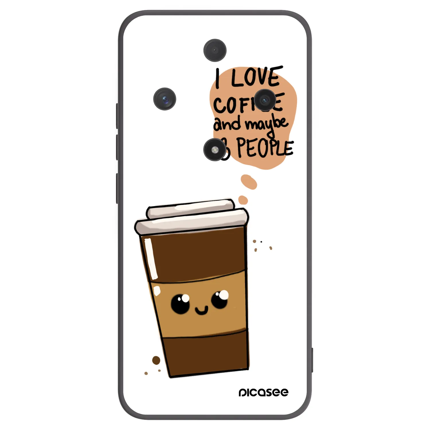 Picasee silikónový čierny obal pre Honor Magic6 Lite 5G - Cute coffee