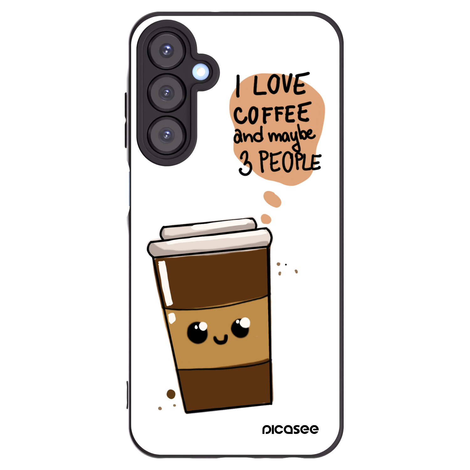 Picasee silikónový čierny obal pre Samsung Galaxy A25 A256B 5G - Cute coffee