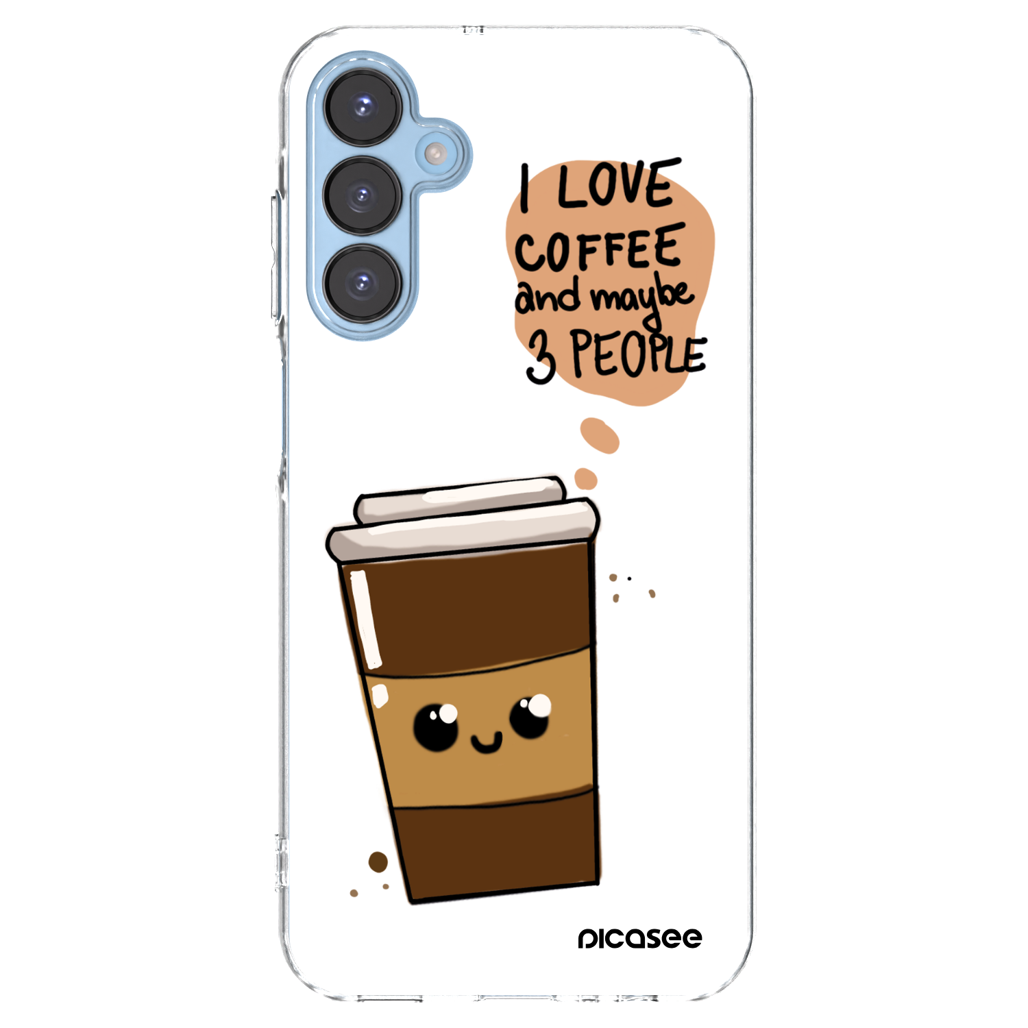 Picasee silikónový prehľadný obal pre Samsung Galaxy A15 A156B 5G - Cute coffee