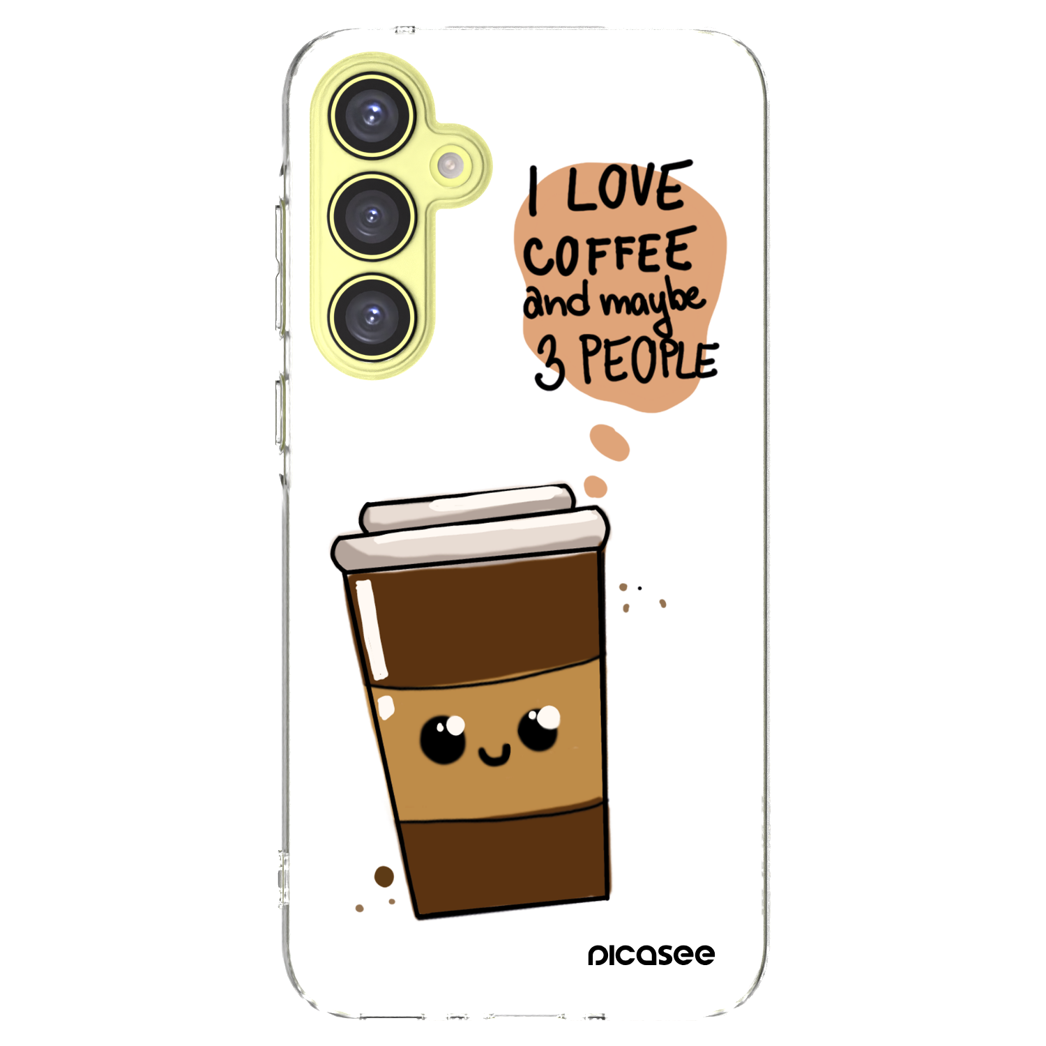 Picasee silikónový prehľadný obal pre Samsung Galaxy A35 5G A356B - Cute coffee