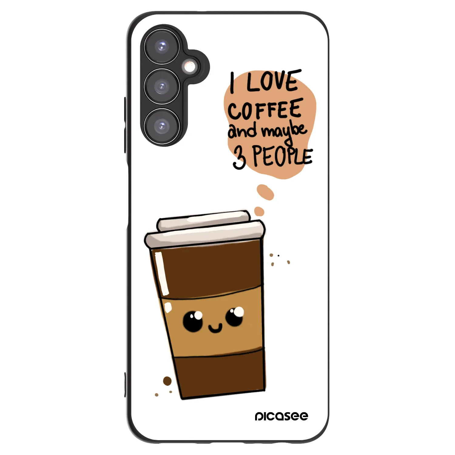 Picasee silikónový čierny obal pre Samsung Galaxy A05s A057G - Cute coffee