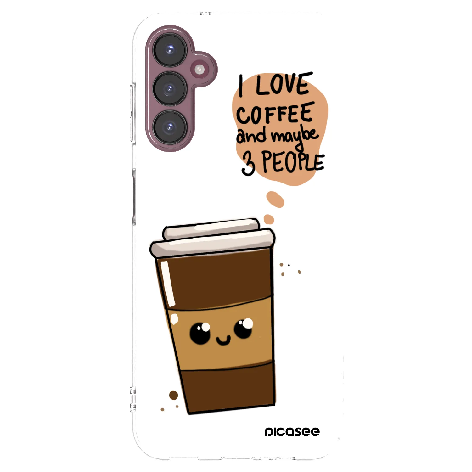 Picasee silikónový prehľadný obal pre Samsung Galaxy A05s A057G - Cute coffee