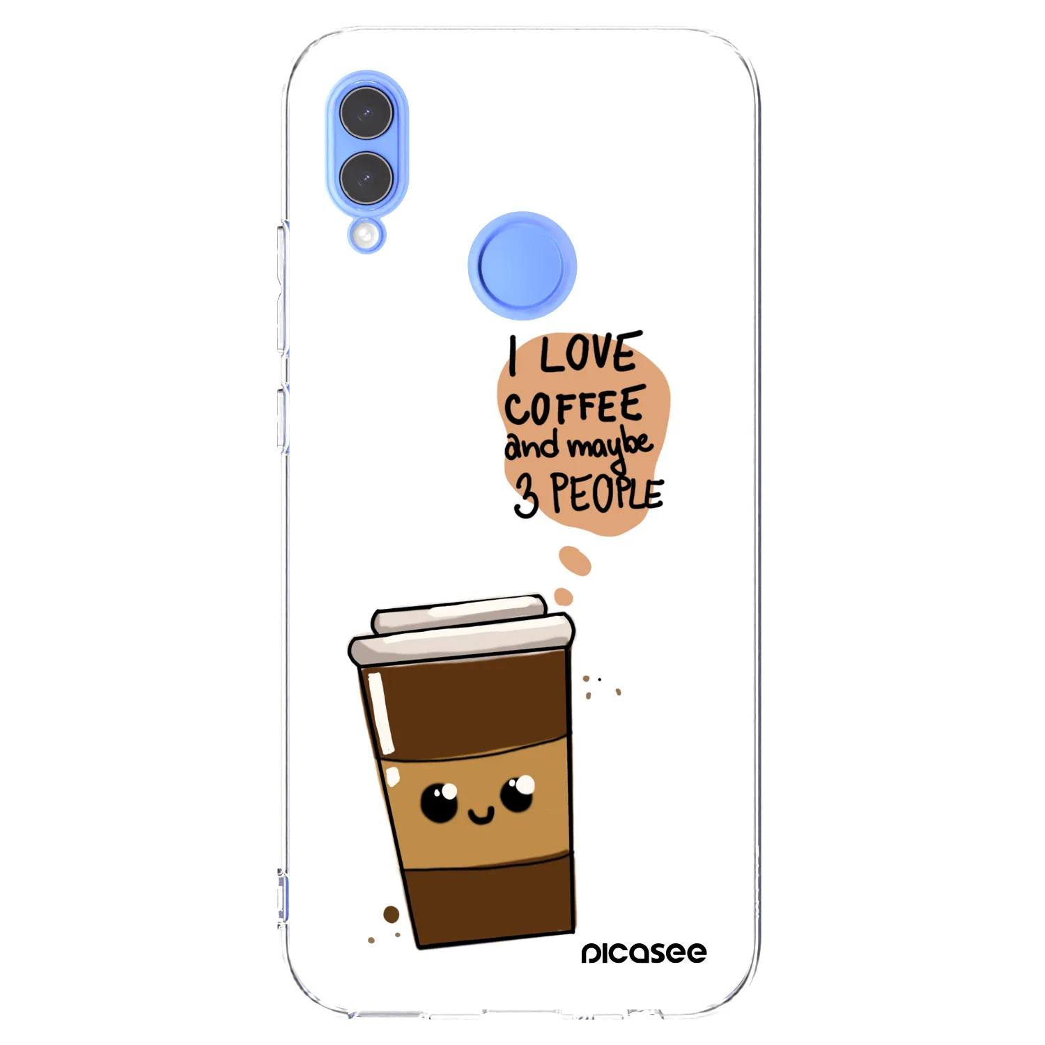 Picasee silikónový prehľadný obal pre Huawei P Smart 2019 - Cute coffee