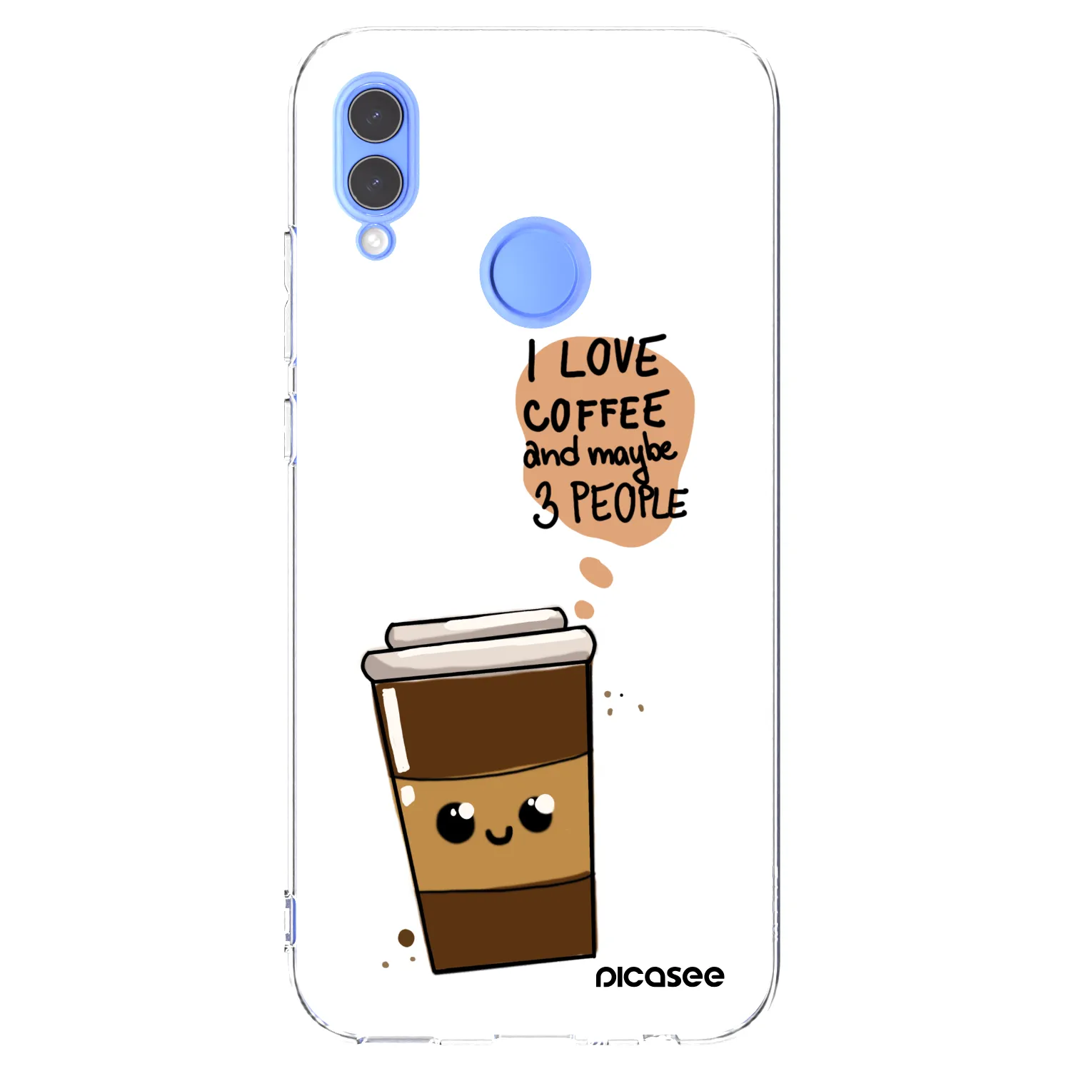 Silikónový prehľadný obal pre Honor 10 Lite - Cute coffee