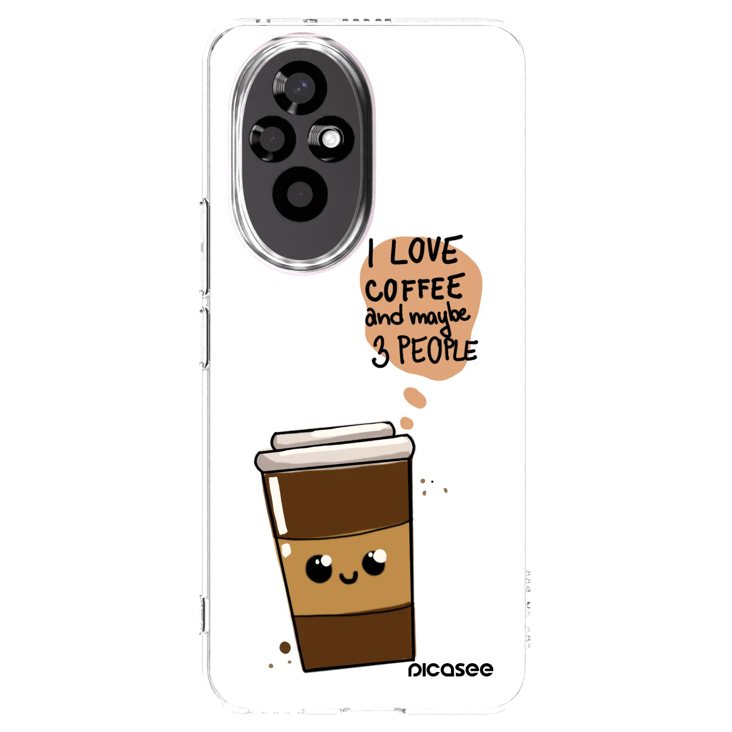 Silikónový prehľadný obal pre Honor 200 5G - Cute coffee