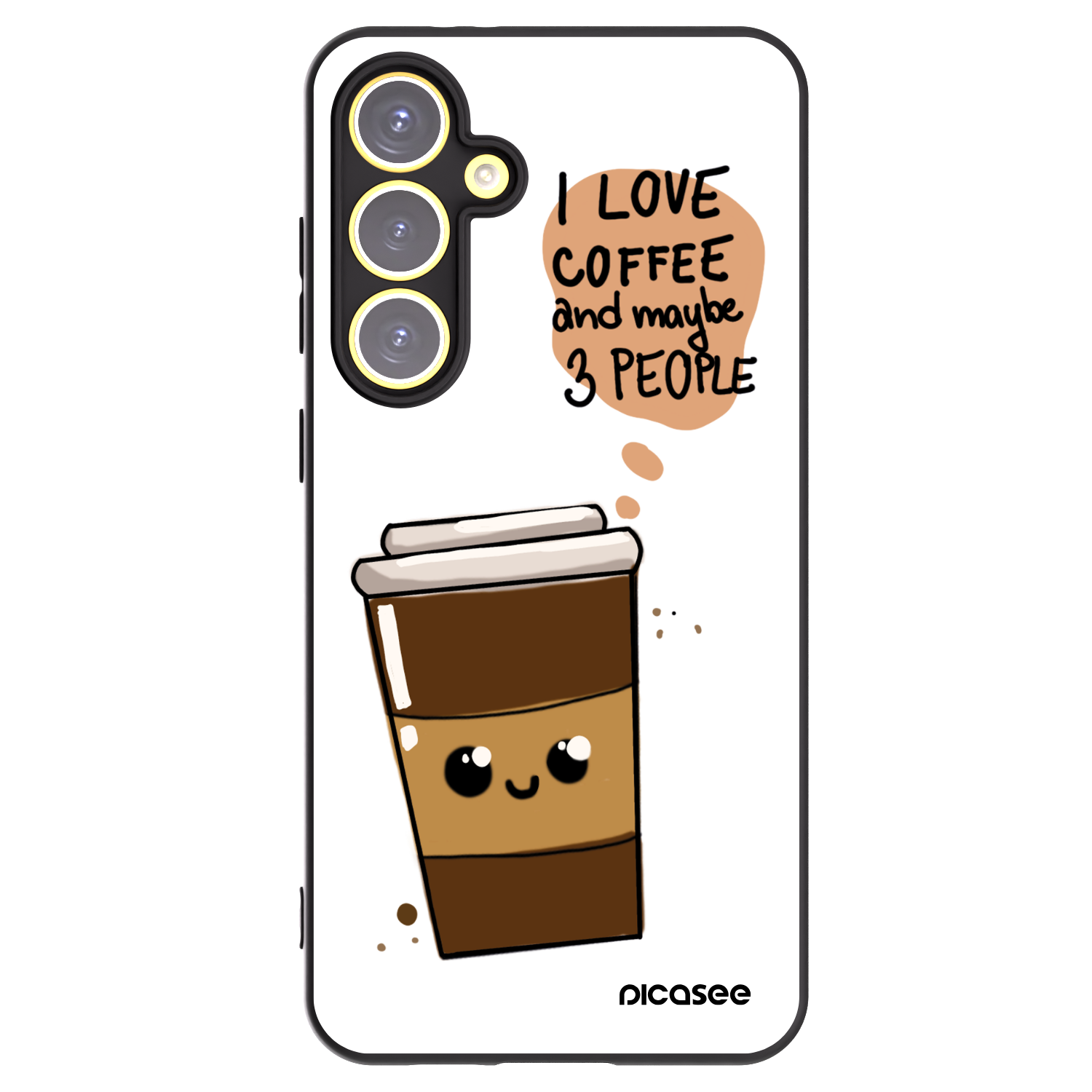 Picasee silikónový čierny obal pre Samsung Galaxy S24 FE S721B - Cute coffee