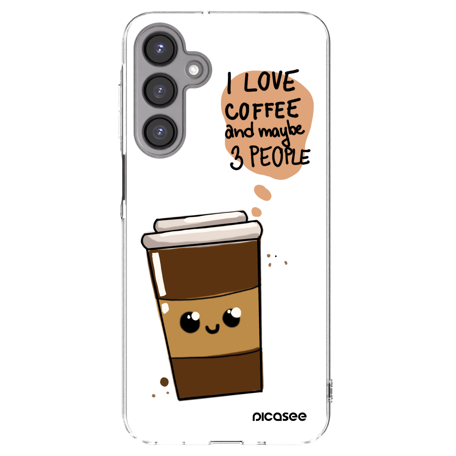 Picasee silikónový prehľadný obal pre Samsung Galaxy A16 5G - Cute coffee