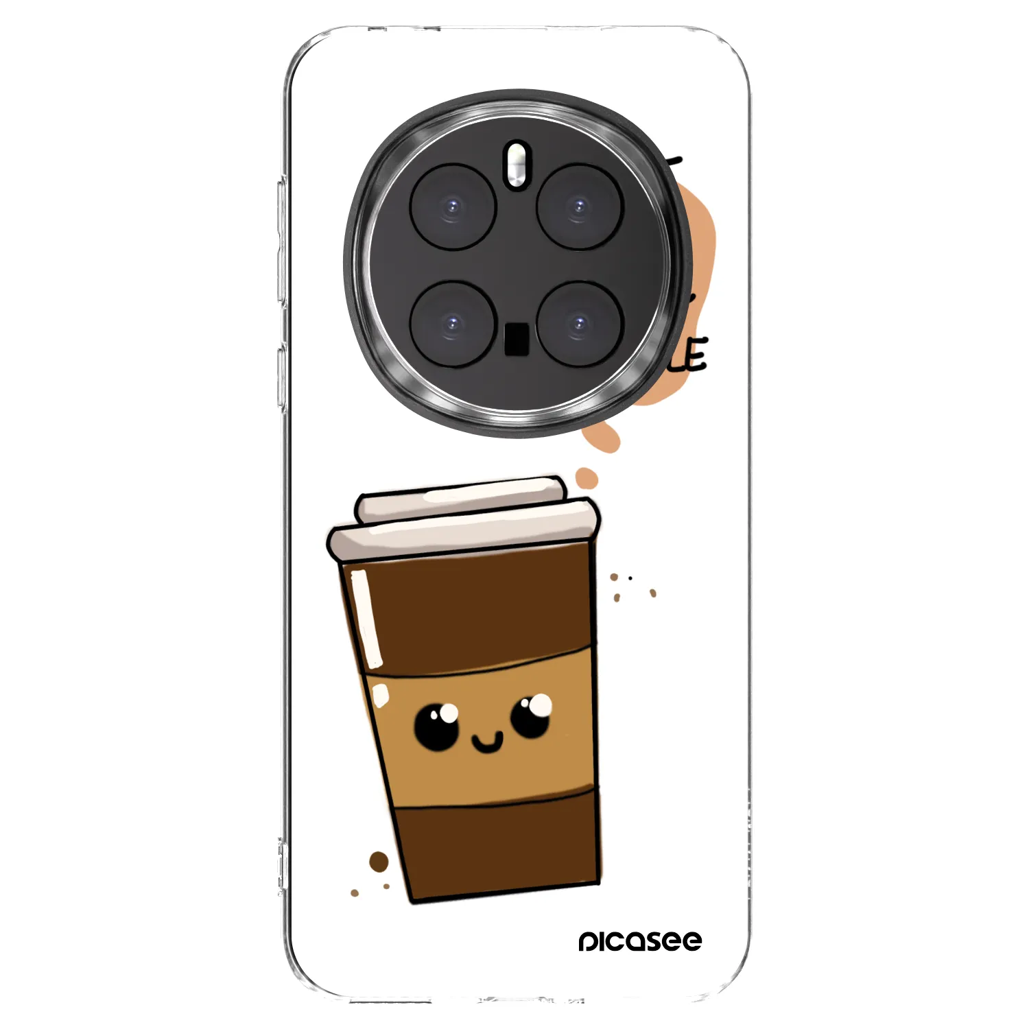 Silikónový prehľadný obal pre Honor Magic7 Pro 5G - Cute coffee