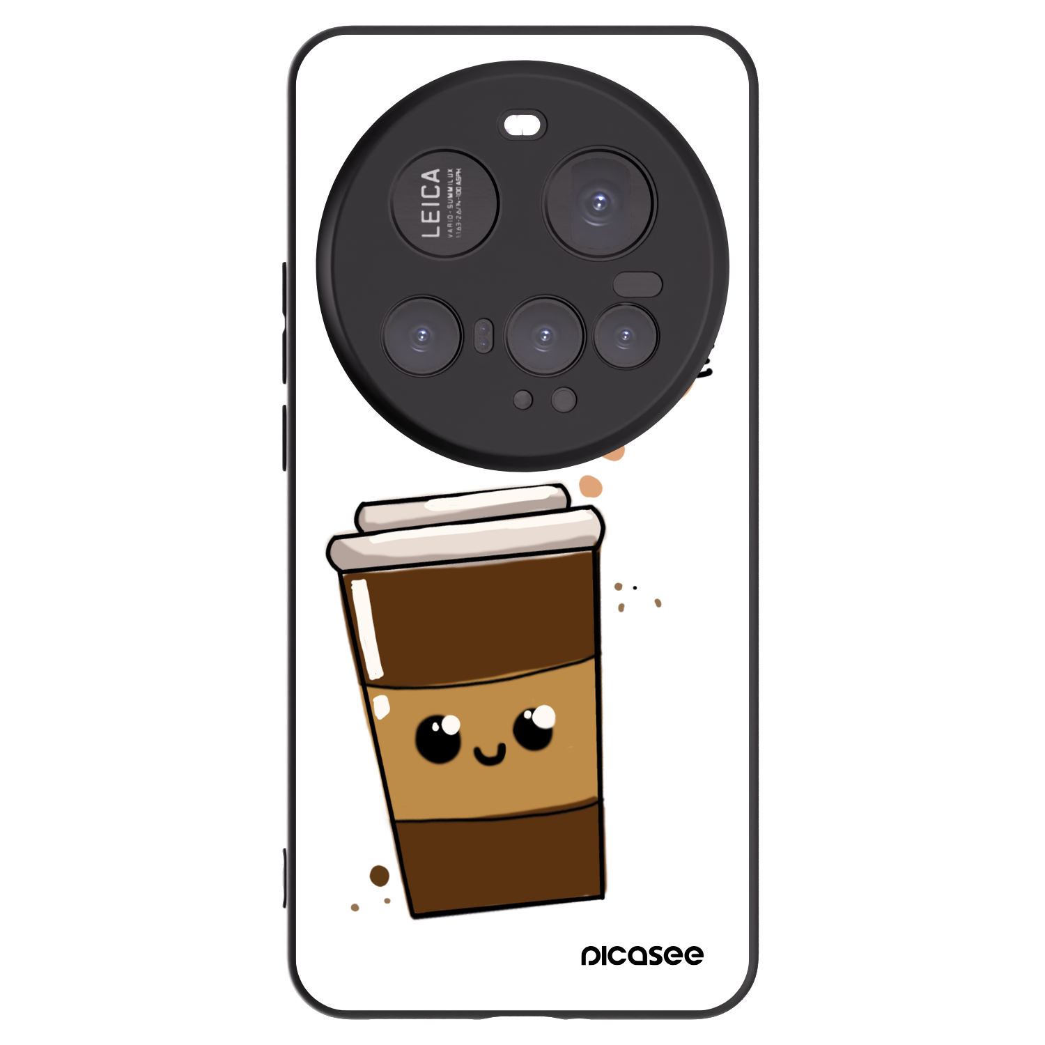 Picasee silikónový čierny obal pre Xiaomi 15 Ultra - Cute coffee