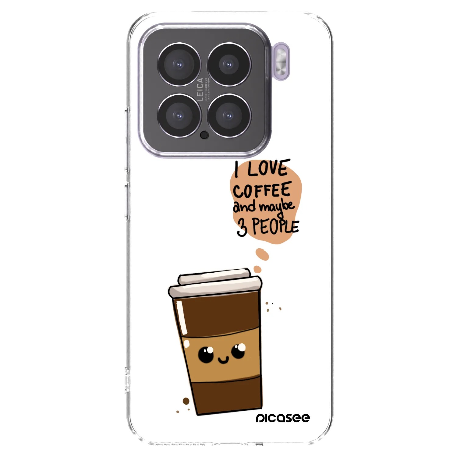 Silikónový prehľadný obal pre Xiaomi 15 - Cute coffee