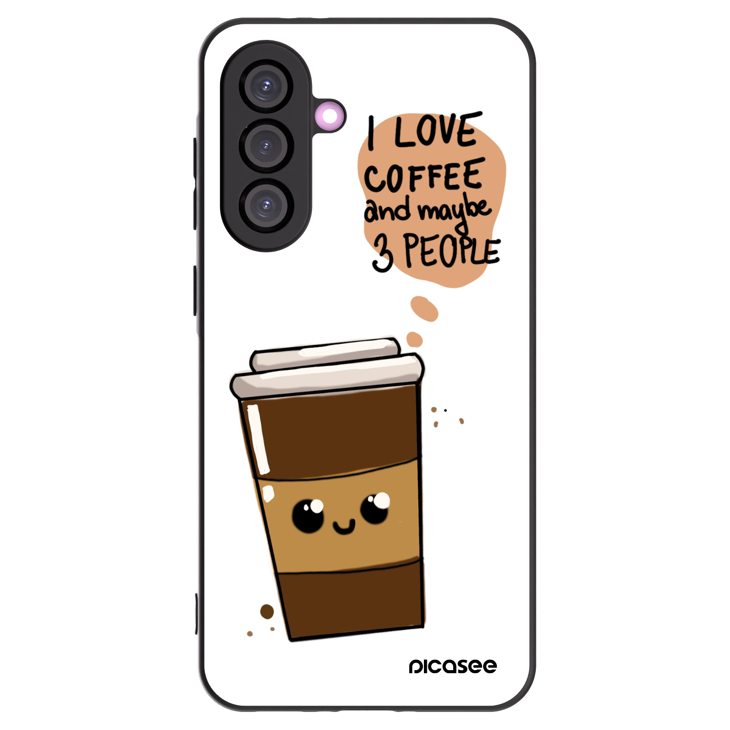 Picasee silikónový čierny obal pre Samsung Galaxy A36 5G - Cute coffee