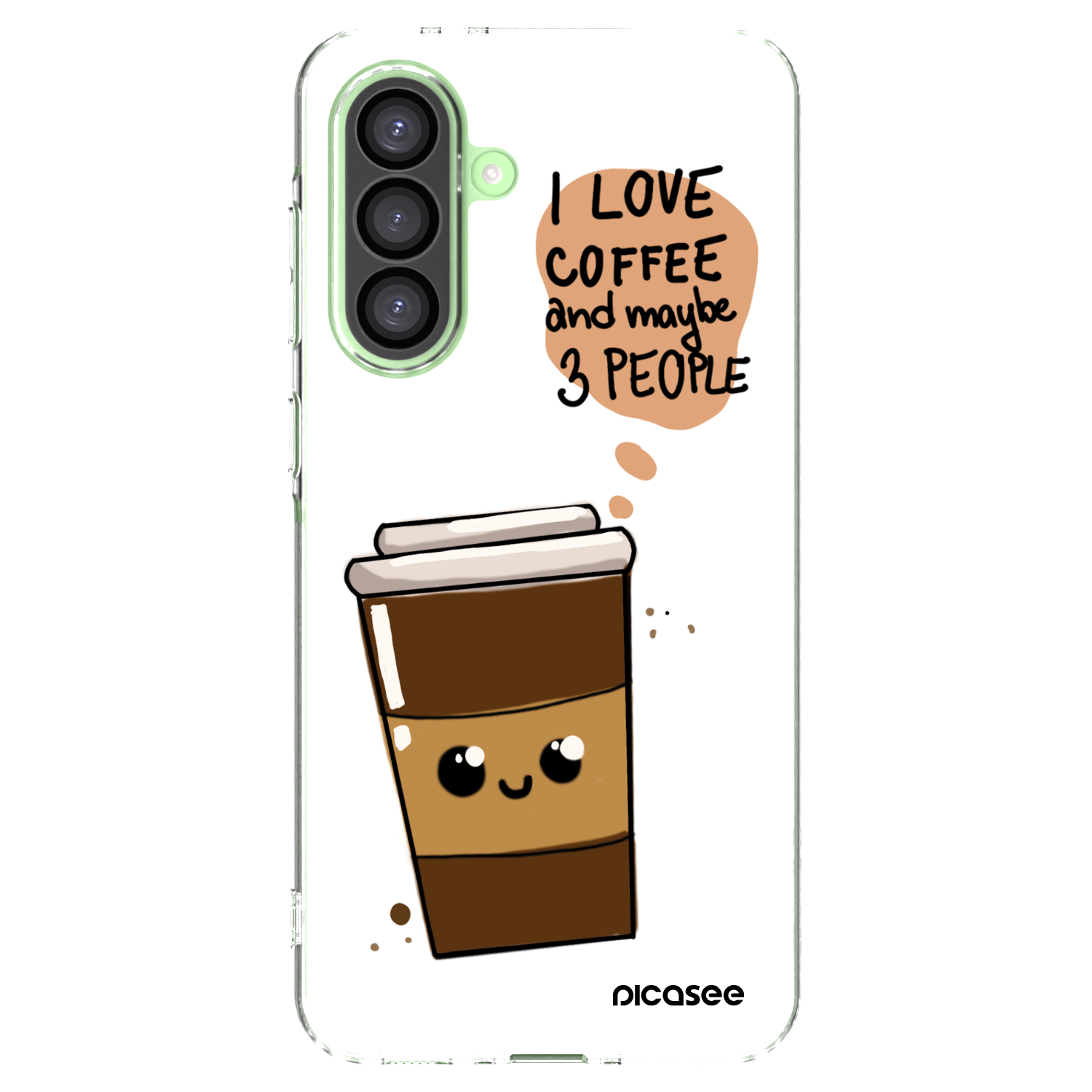 Picasee silikónový prehľadný obal pre Samsung Galaxy A26 5G A266B - Cute coffee