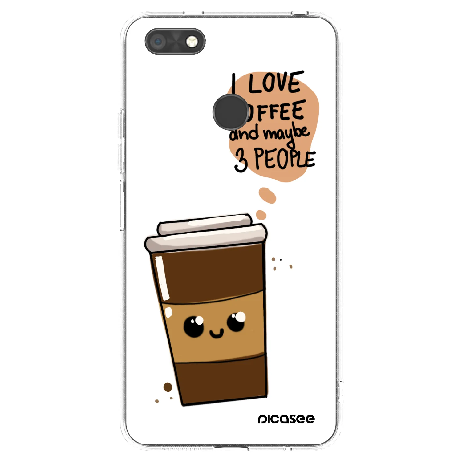 Picasee silikónový prehľadný obal pre Huawei P9 Lite Mini - Cute coffee