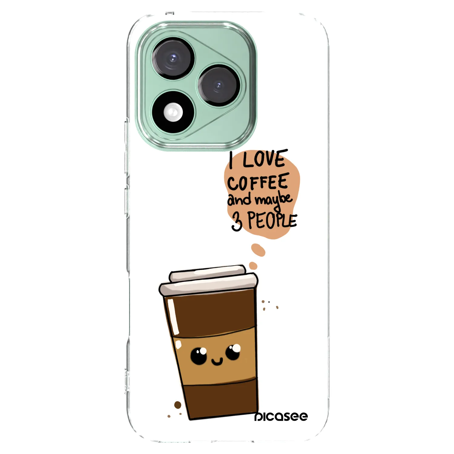 Silikónový prehľadný obal pre Honor 400 Lite 5G - Cute coffee