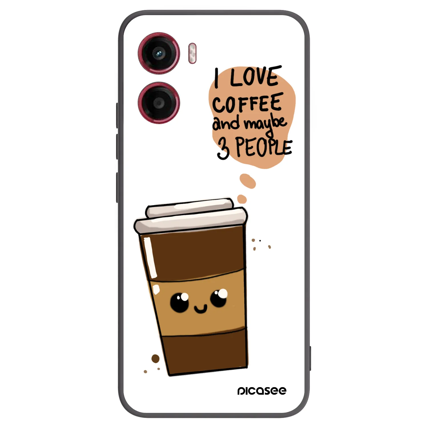 Picasee silikónový čierny obal pre Motorola Moto G05 - Cute coffee