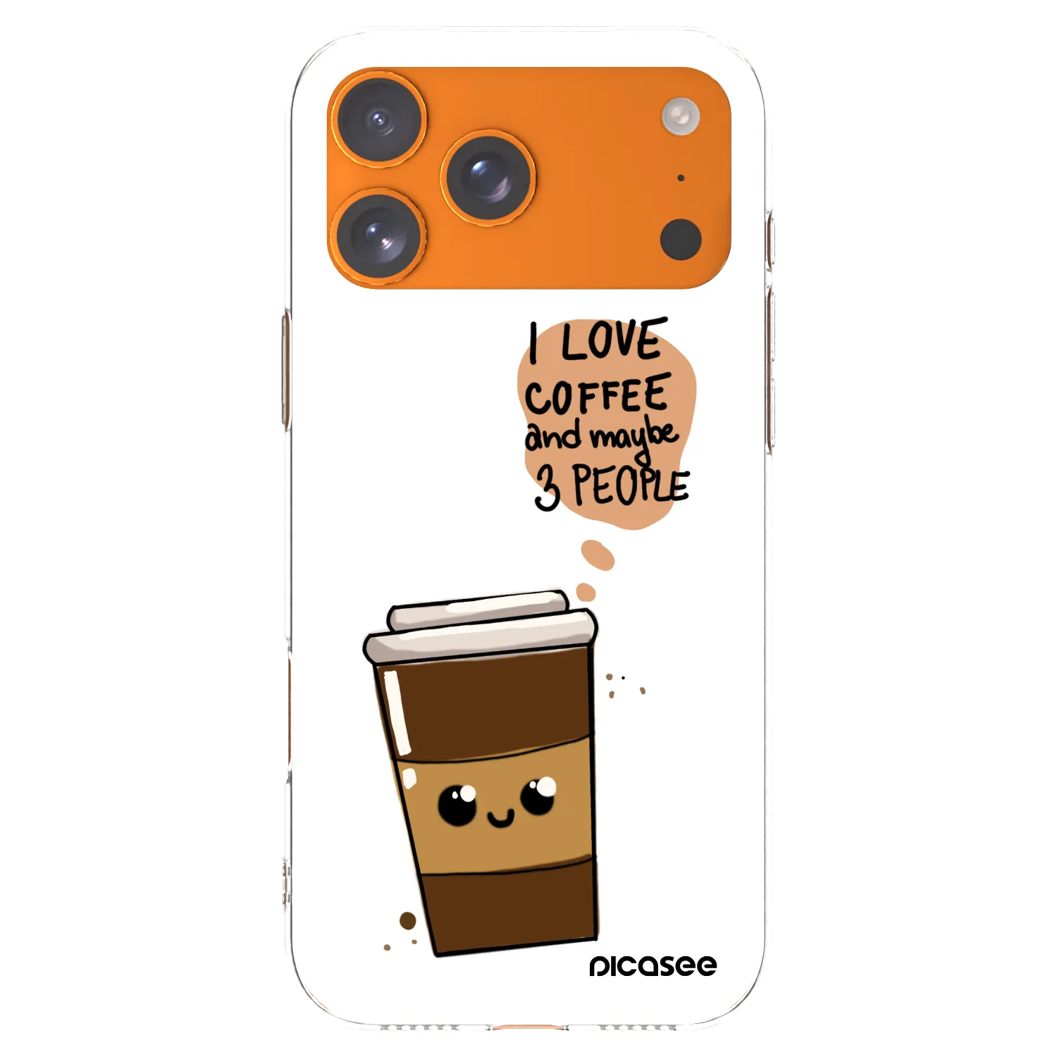Silikónový prehľadný obal pre Apple iPhone 17 Pro Max - Cute coffee