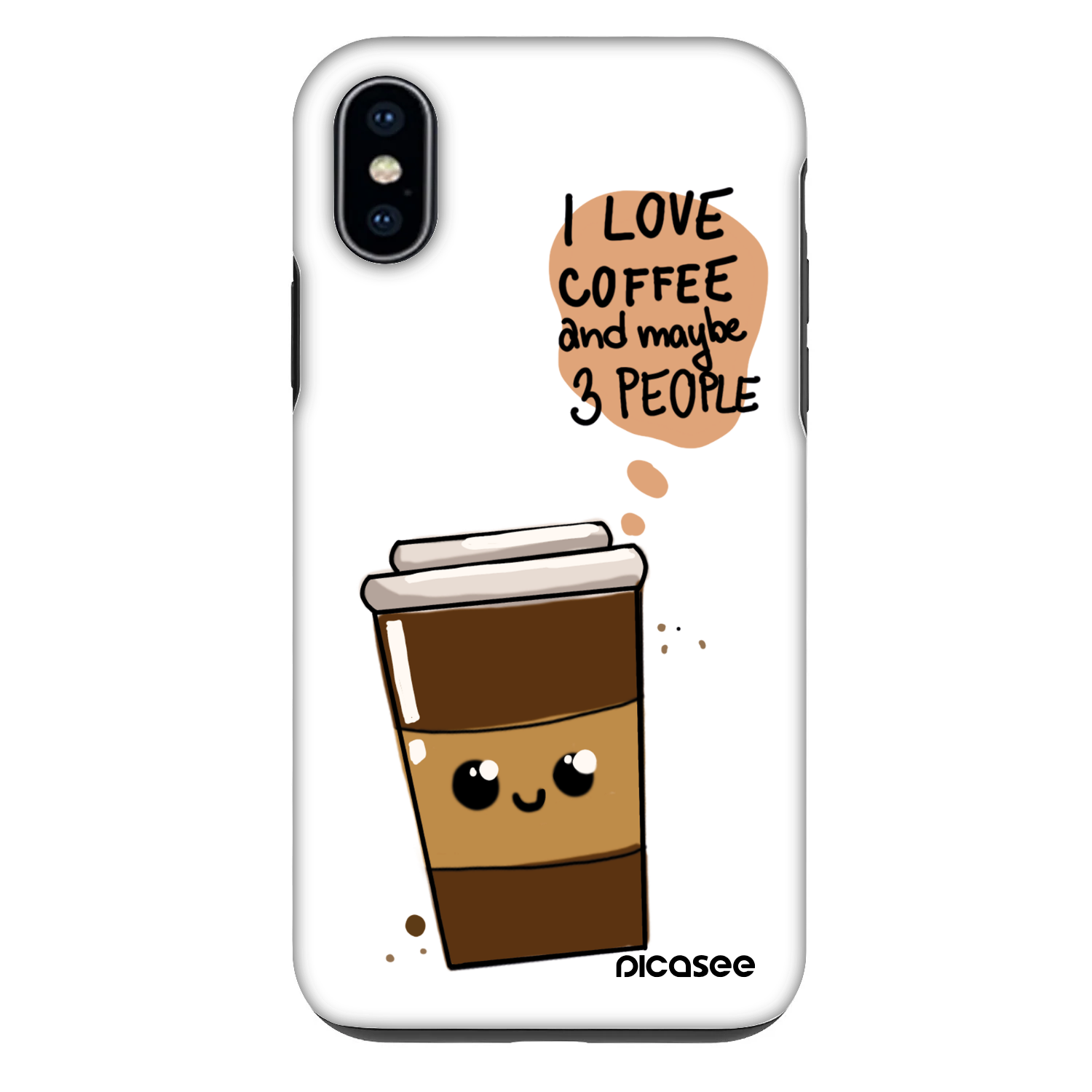Picasee Fashion Case pre Apple iPhone X/XS - Cute coffee