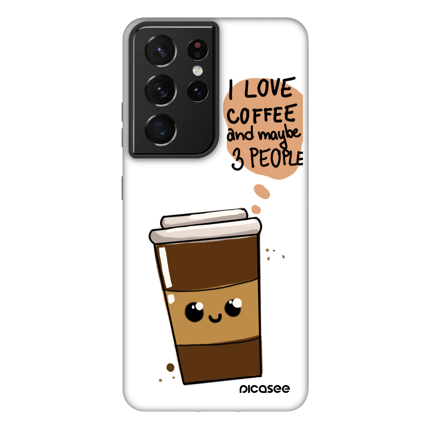 Picasee Fashion Case pre Samsung Galaxy S21 Ultra 5G G998B - Cute coffee