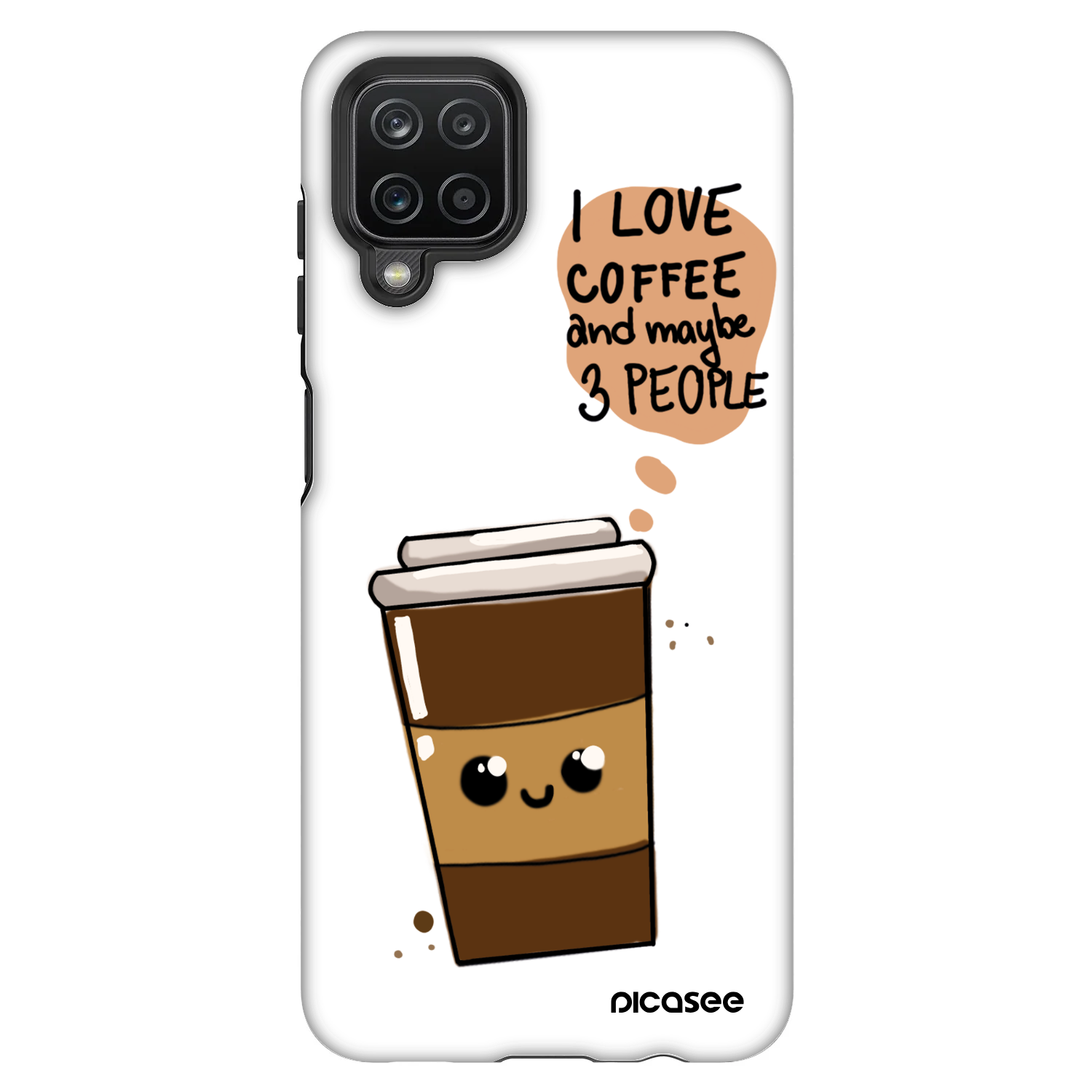 Picasee Fashion Case pre Samsung Galaxy A12 A125F - Cute coffee