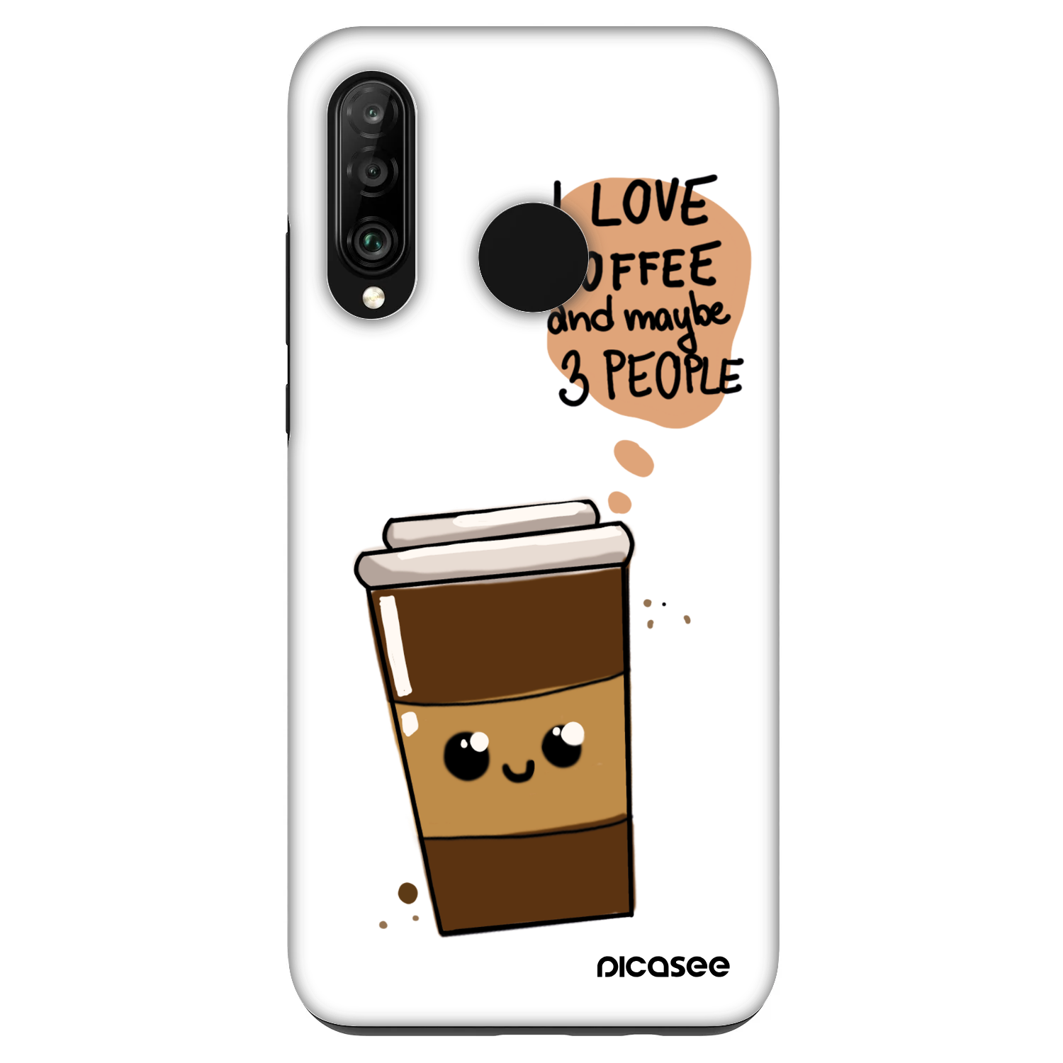 Picasee Fashion Case pre Huawei P30 Lite - Cute coffee