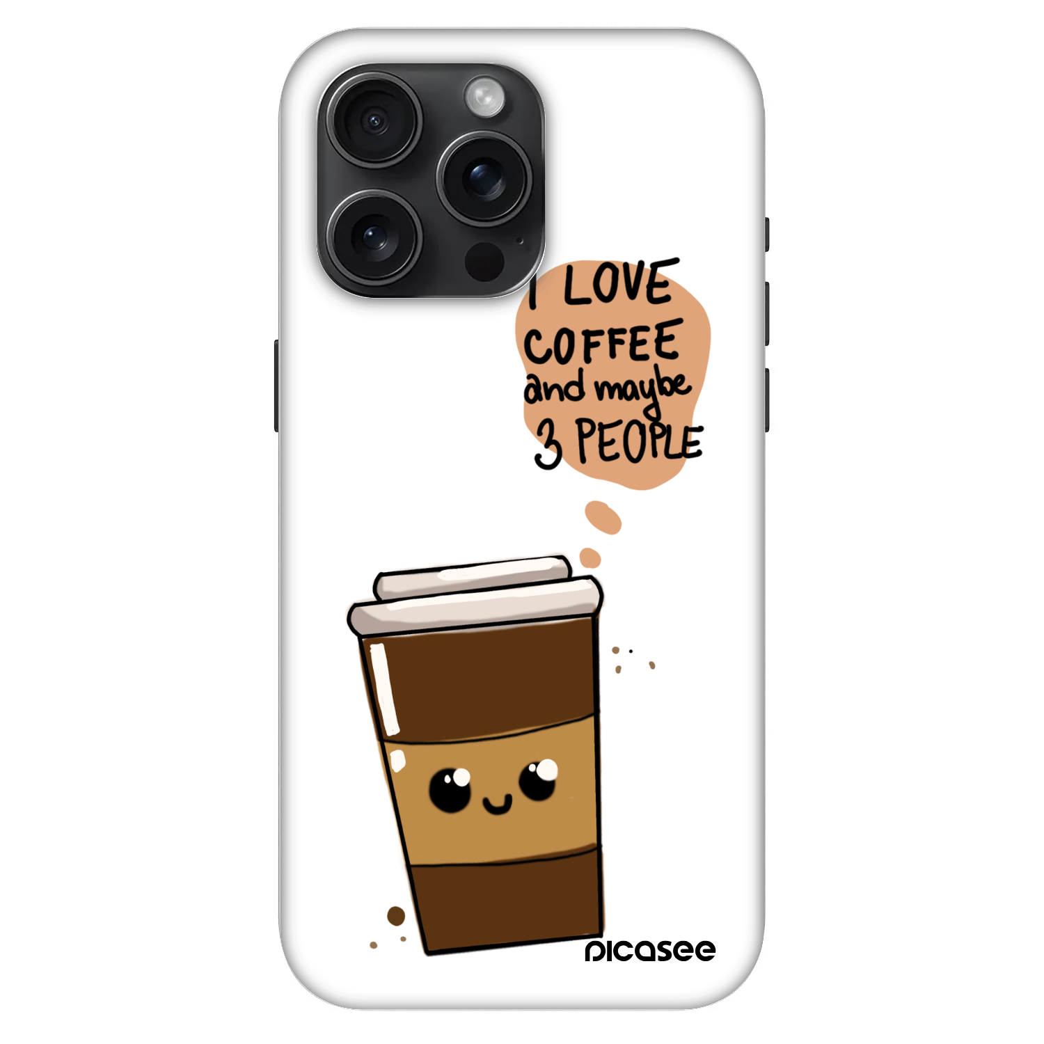 Picasee Fashion Case MagSafe pre Apple iPhone 15 Pro Max - Cute coffee
