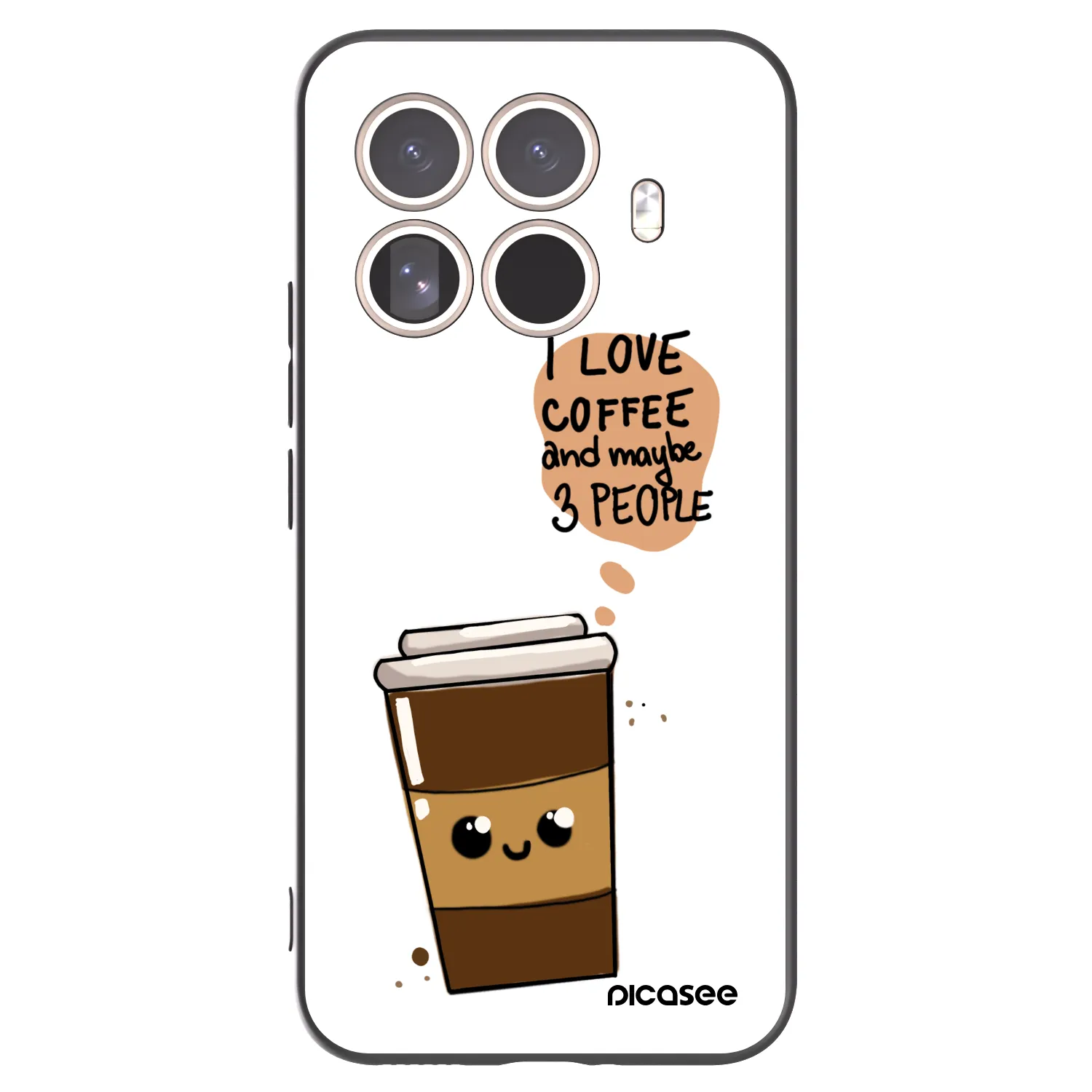 Picasee silikónový čierny obal pre Xiaomi 15T Pro - Cute coffee