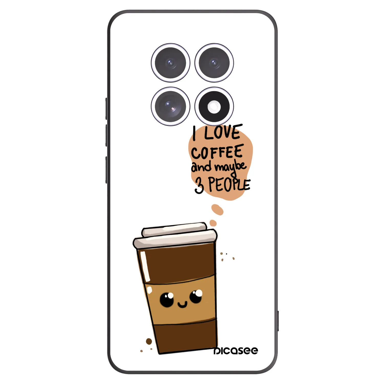 Picasee silikónový čierny obal pre Xiaomi Redmi Note 15 - Cute coffee
