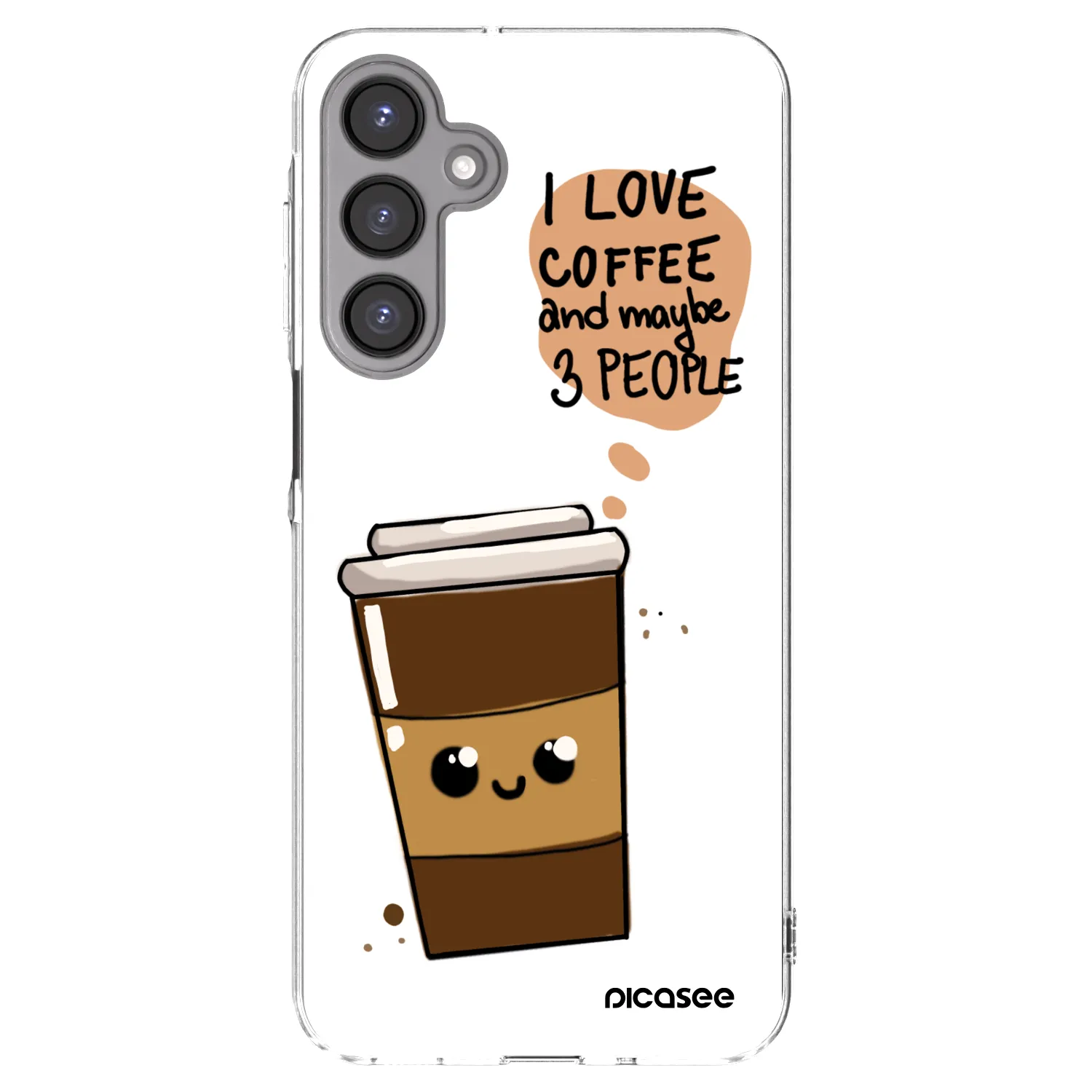 Picasee silikónový prehľadný obal pre Samsung Galaxy A16 4G - Cute coffee