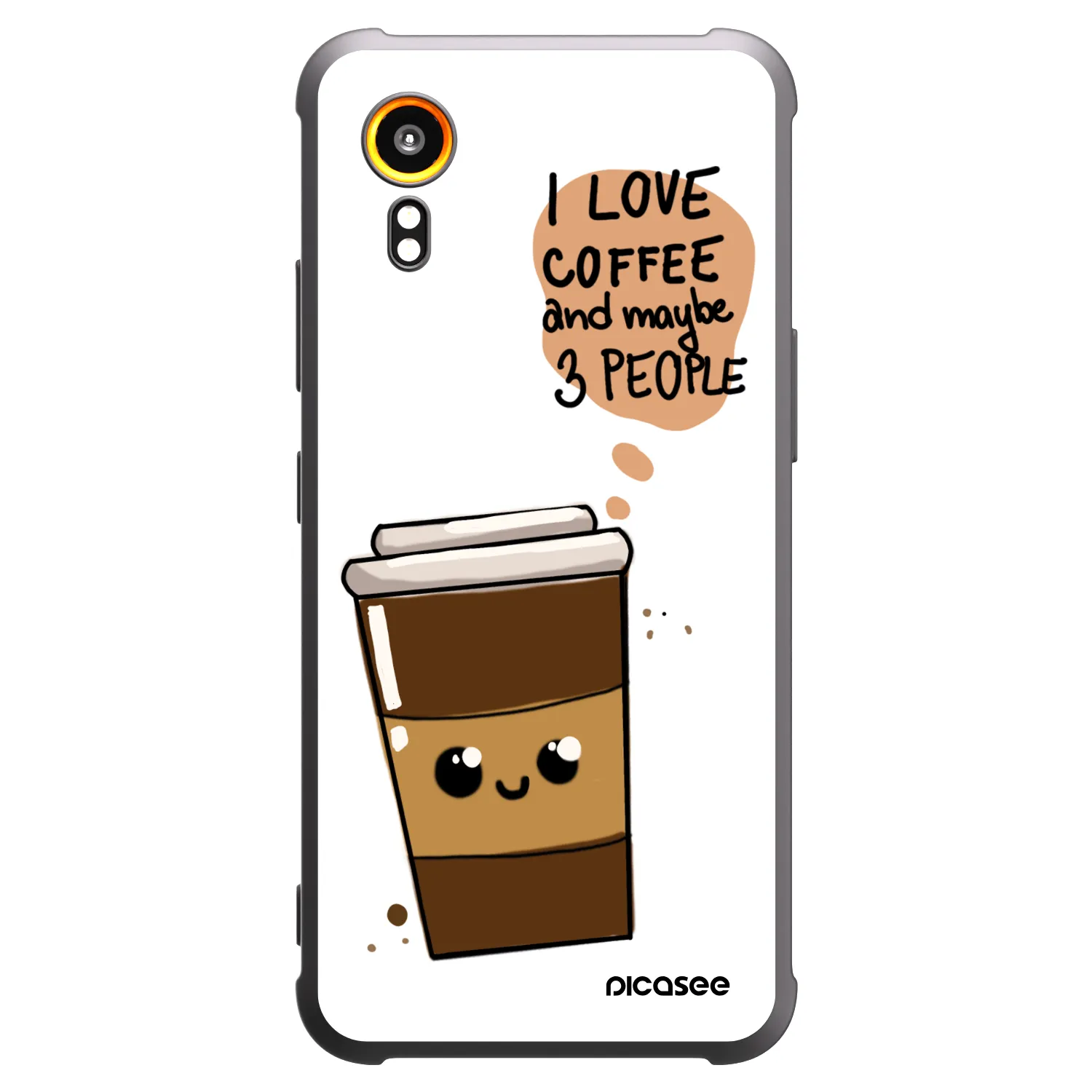 Picasee silikónový čierny obal pre Samsung Galaxy Xcover 7 - Cute coffee
