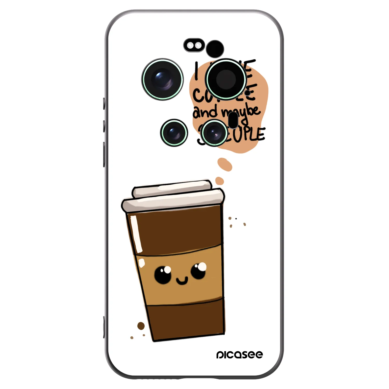 Picasee silikónový čierny obal pre Xiaomi 17 Ultra - Cute coffee