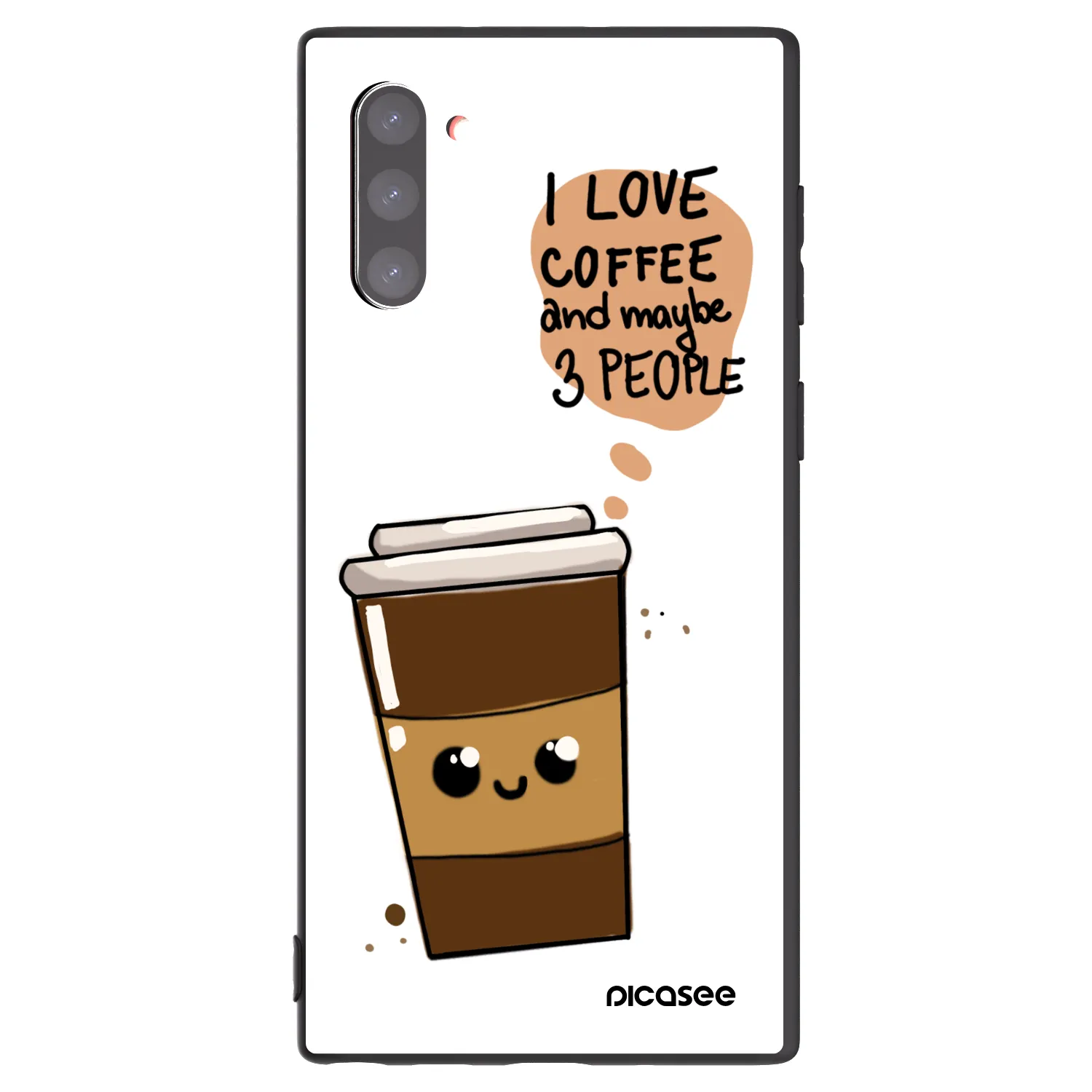 Picasee silikónový čierny obal pre Samsung Galaxy Note 10 N970F - Cute coffee