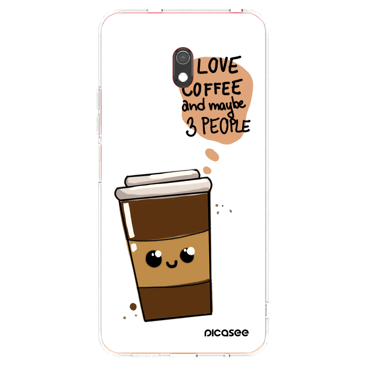 Picasee silikónový prehľadný obal pre Xiaomi Redmi 8A - Cute coffee
