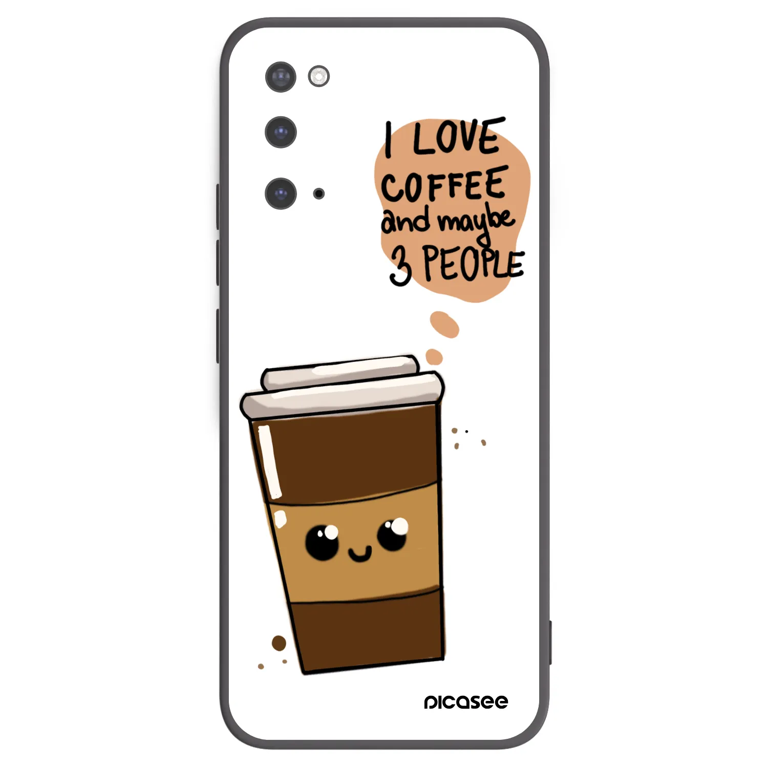Picasee silikónový čierny obal pre Samsung Galaxy S20 G980F - Cute coffee
