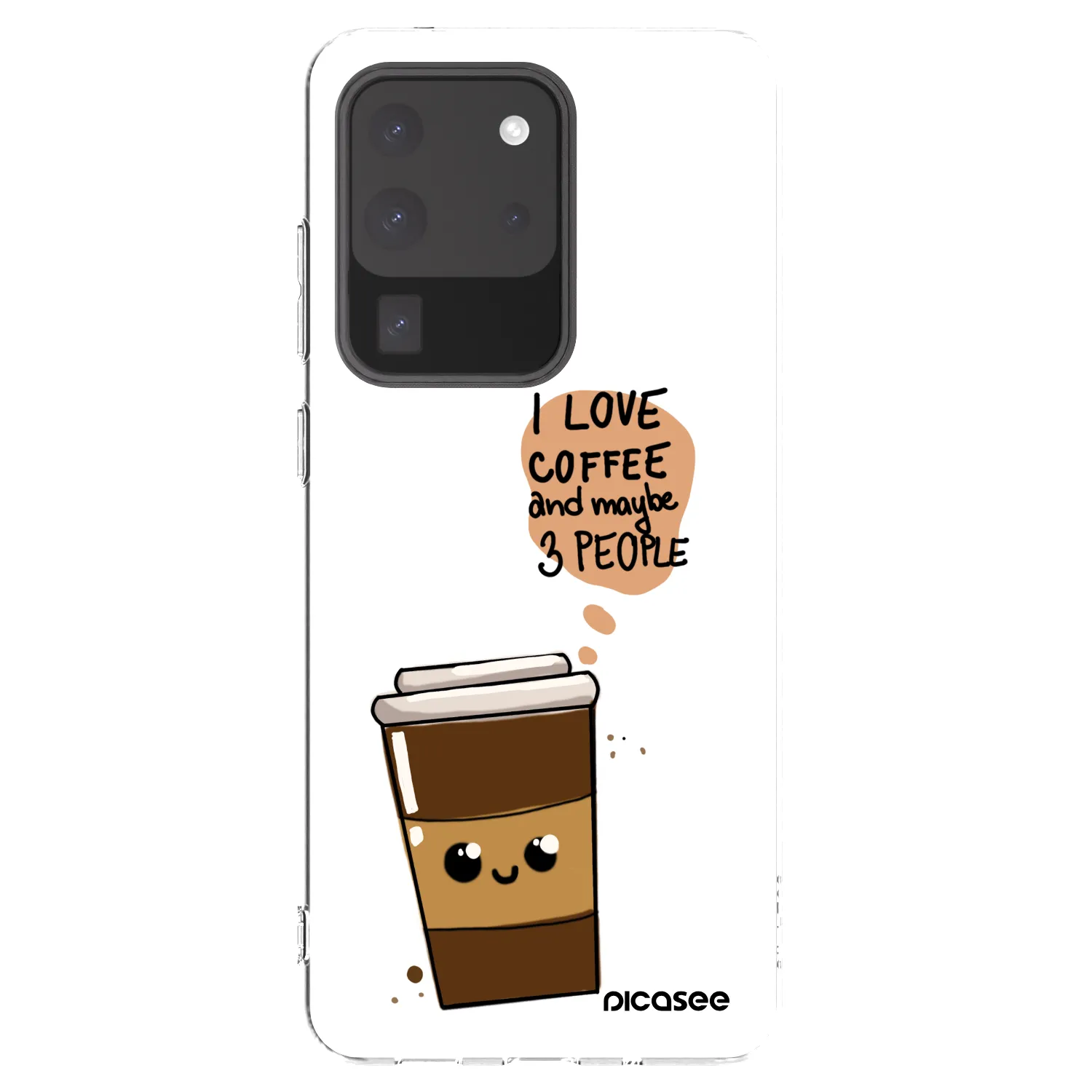 Picasee silikónový prehľadný obal pre Samsung Galaxy S20 Ultra 5G G988F - Cute coffee