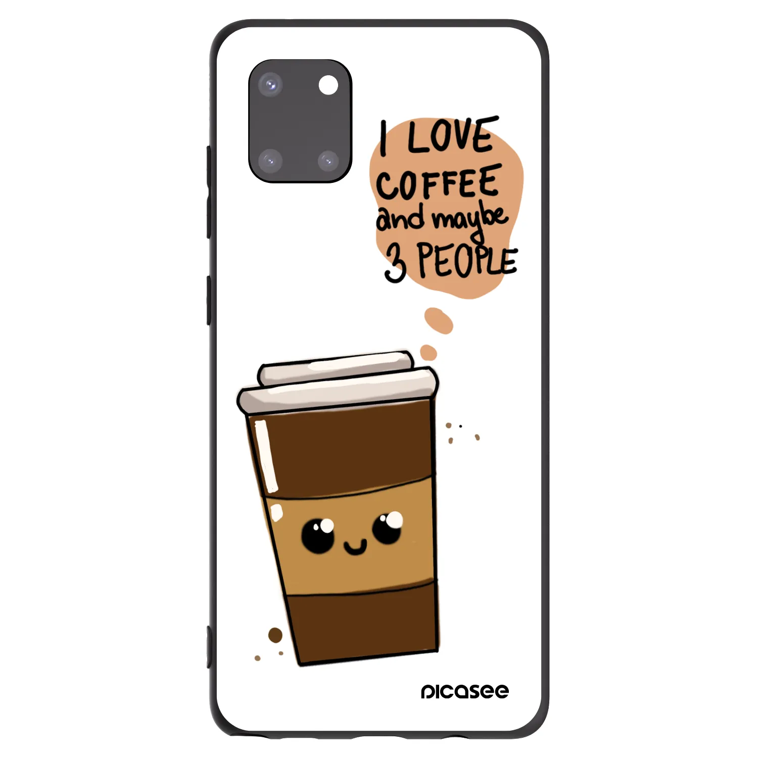 Picasee silikónový čierny obal pre Samsung Galaxy Note 10 Lite N770F - Cute coffee