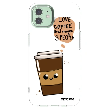 Picasee silikónový prehľadný obal pre Apple iPhone 12 Pro - Cute coffee