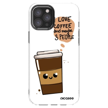 Picasee silikónový prehľadný obal pre Apple iPhone 12 Pro Max - Cute coffee