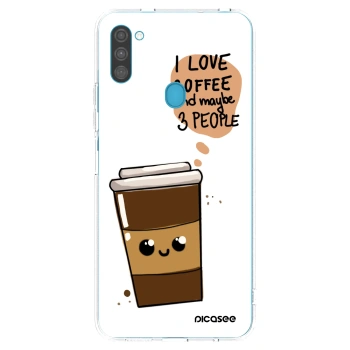 Picasee silikónový prehľadný obal pre Samsung Galaxy M11 - Cute coffee