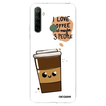 Picasee silikónový prehľadný obal pre Realme 6i - Cute coffee