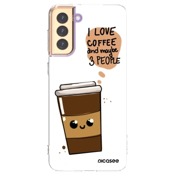 Picasee silikónový prehľadný obal pre Samsung Galaxy S21+ 5G G996F - Cute coffee