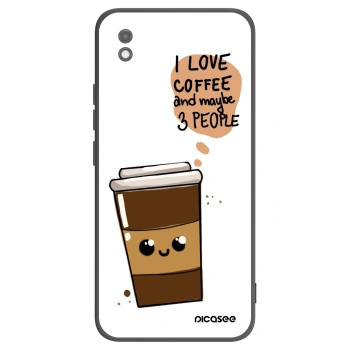 Picasee silikónový čierny obal pre Xiaomi Redmi 9AT - Cute coffee